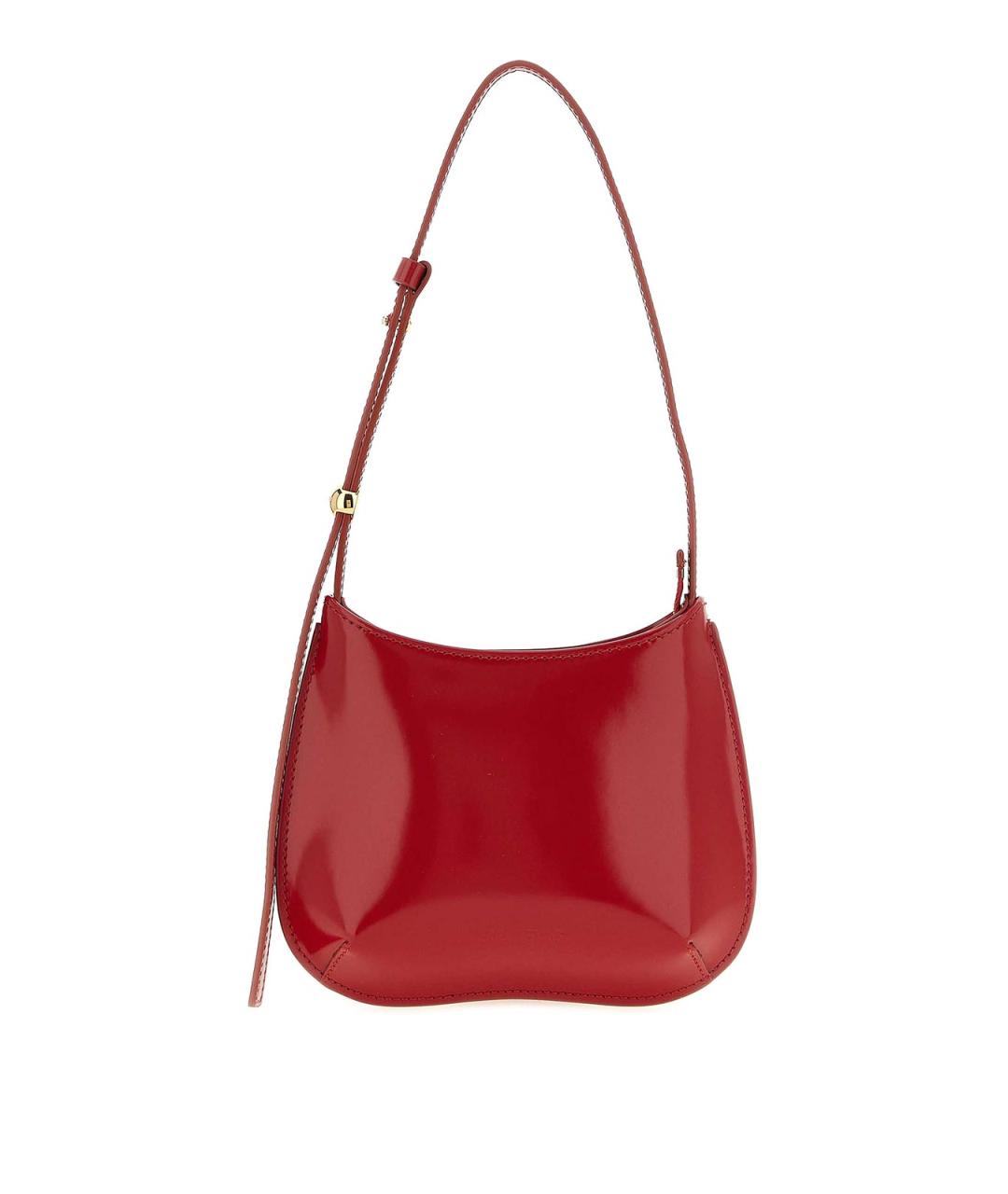 JACQUEMUS Красная сумка с короткими ручками из лакированной кожи, фото 1