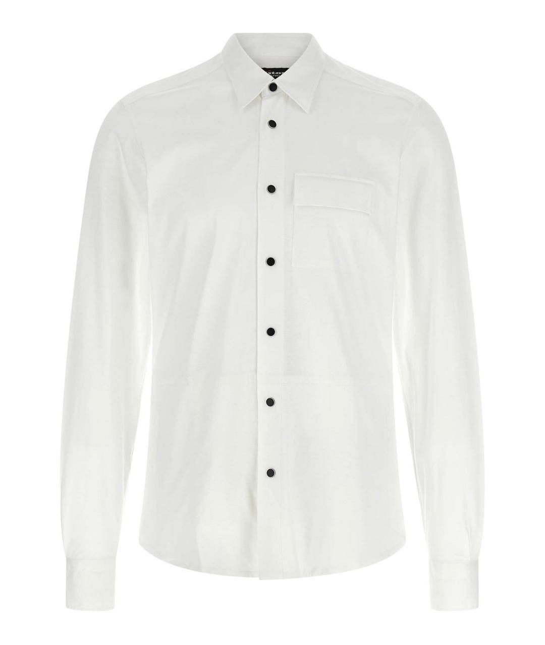 KITON Белая хлопковая классическая рубашка, фото 1