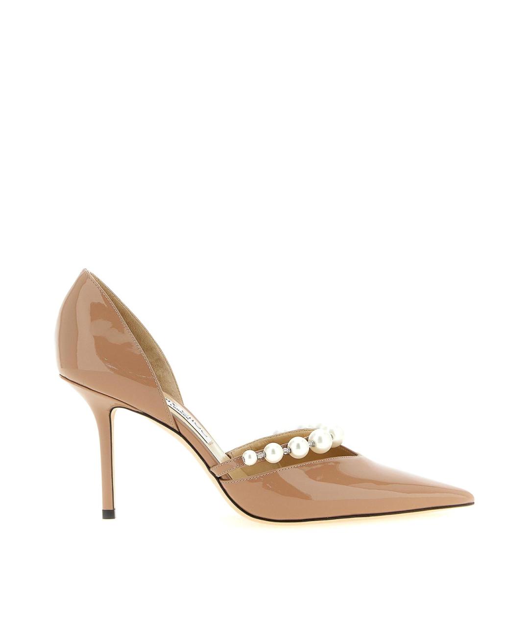 JIMMY CHOO Бежевые туфли из лакированной кожи, фото 1
