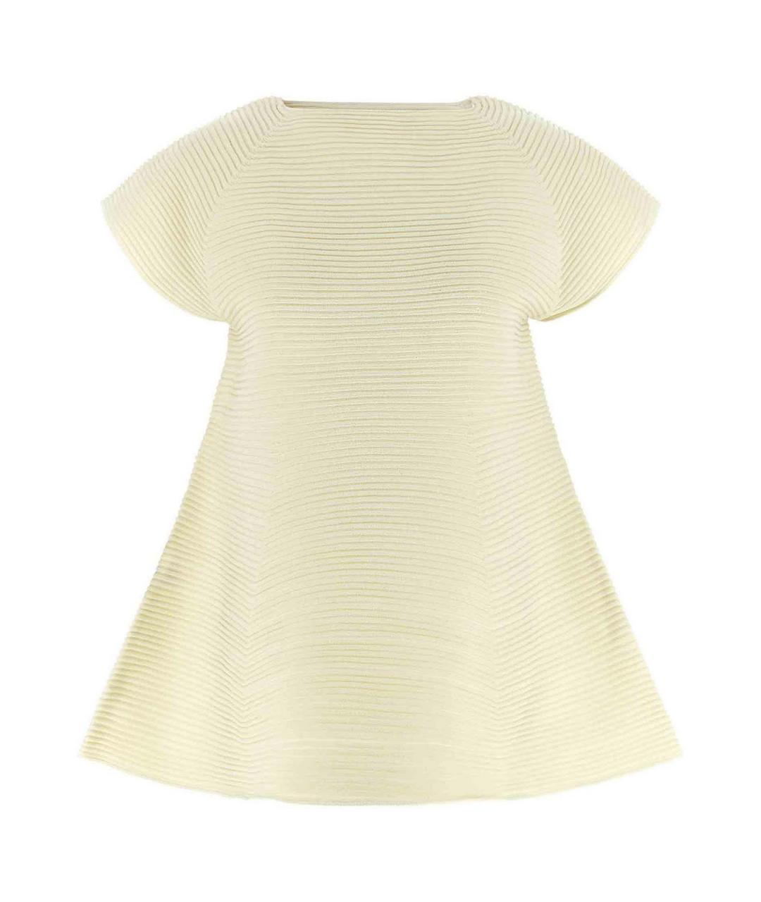 ISSEY MIYAKE Бежевое полиэстеровое повседневное платье, фото 1