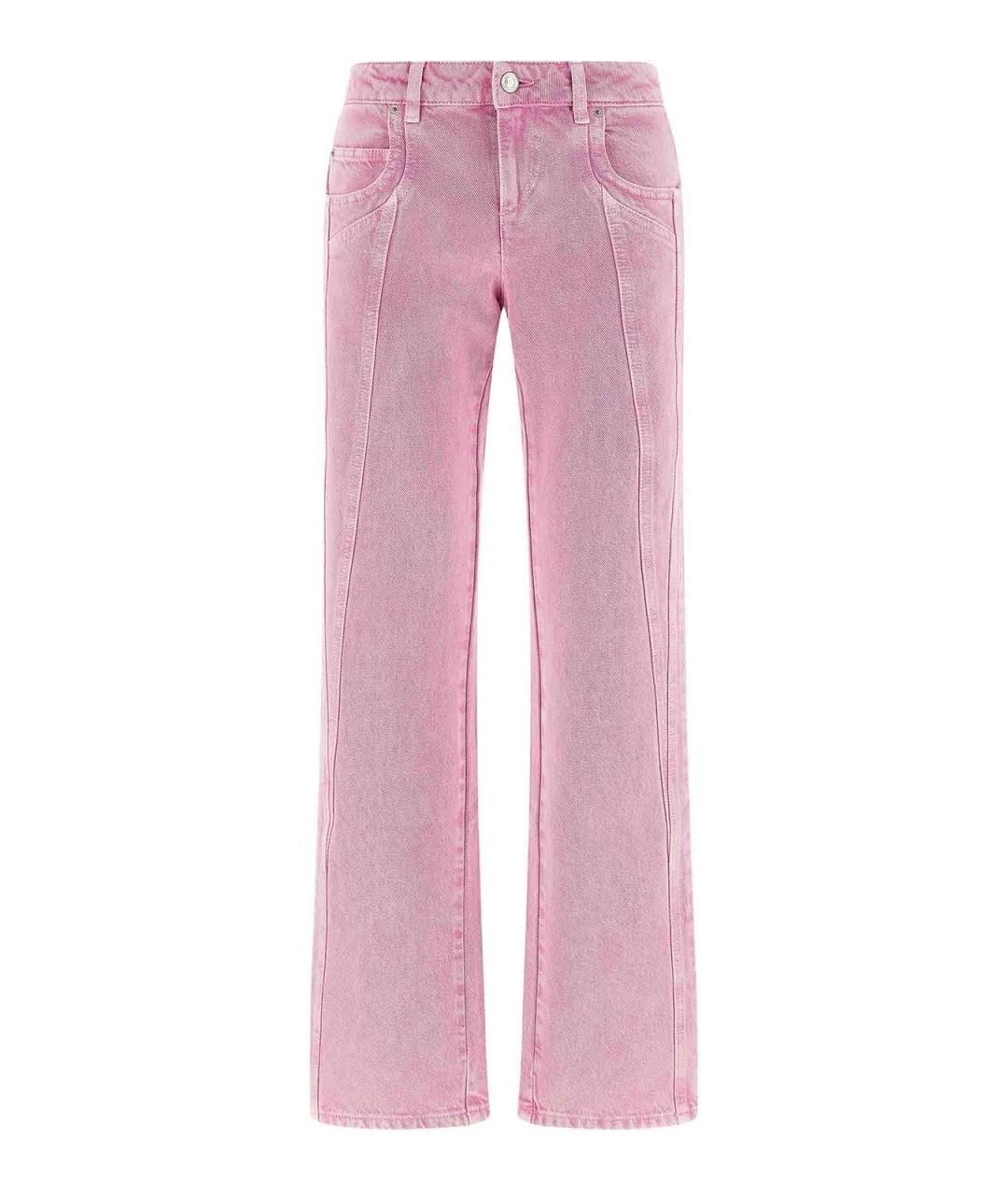 ISABEL MARANT Розовые хлопковые прямые джинсы, фото 1
