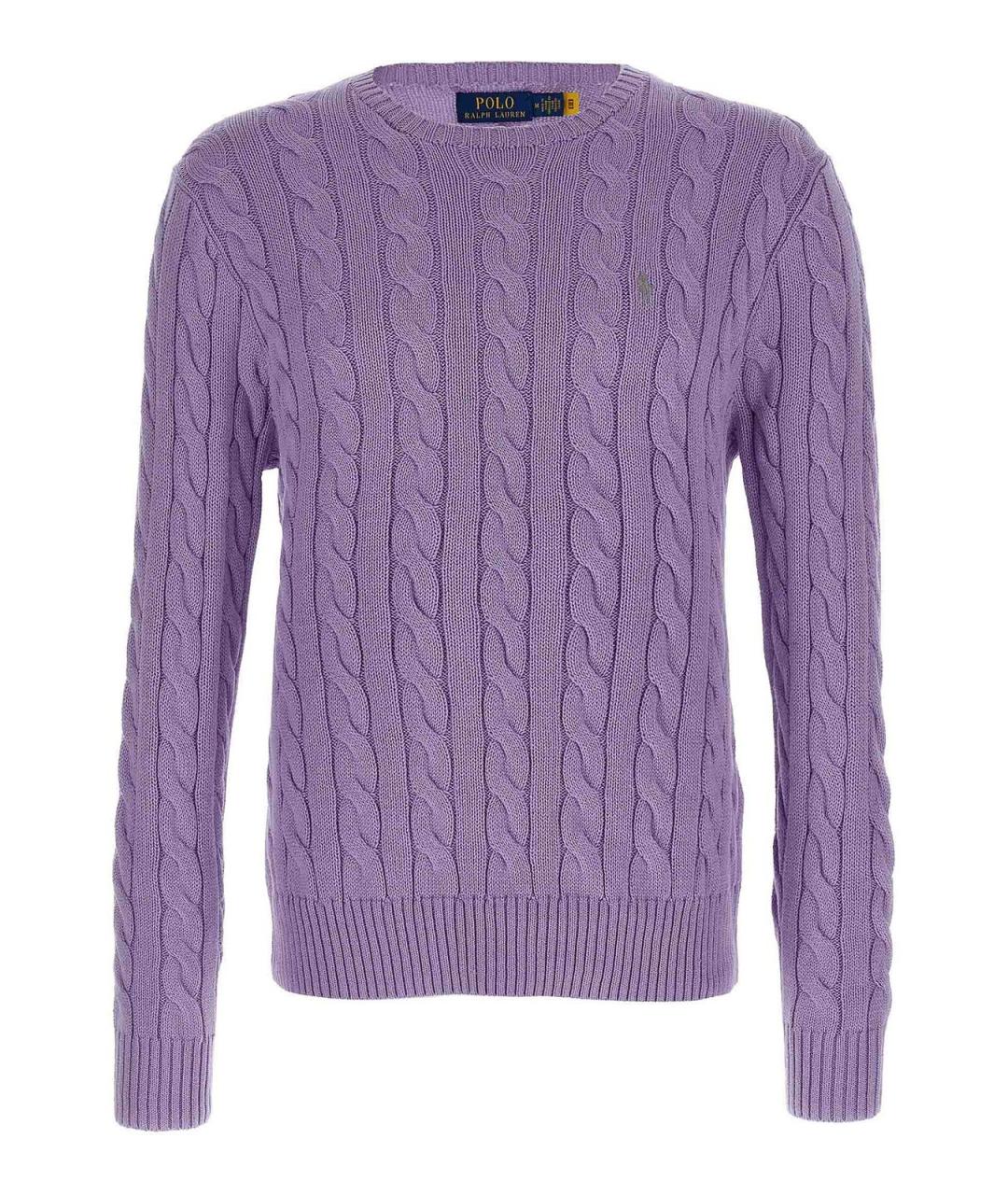 POLO RALPH LAUREN Фиолетовый хлопковый джемпер / свитер, фото 1