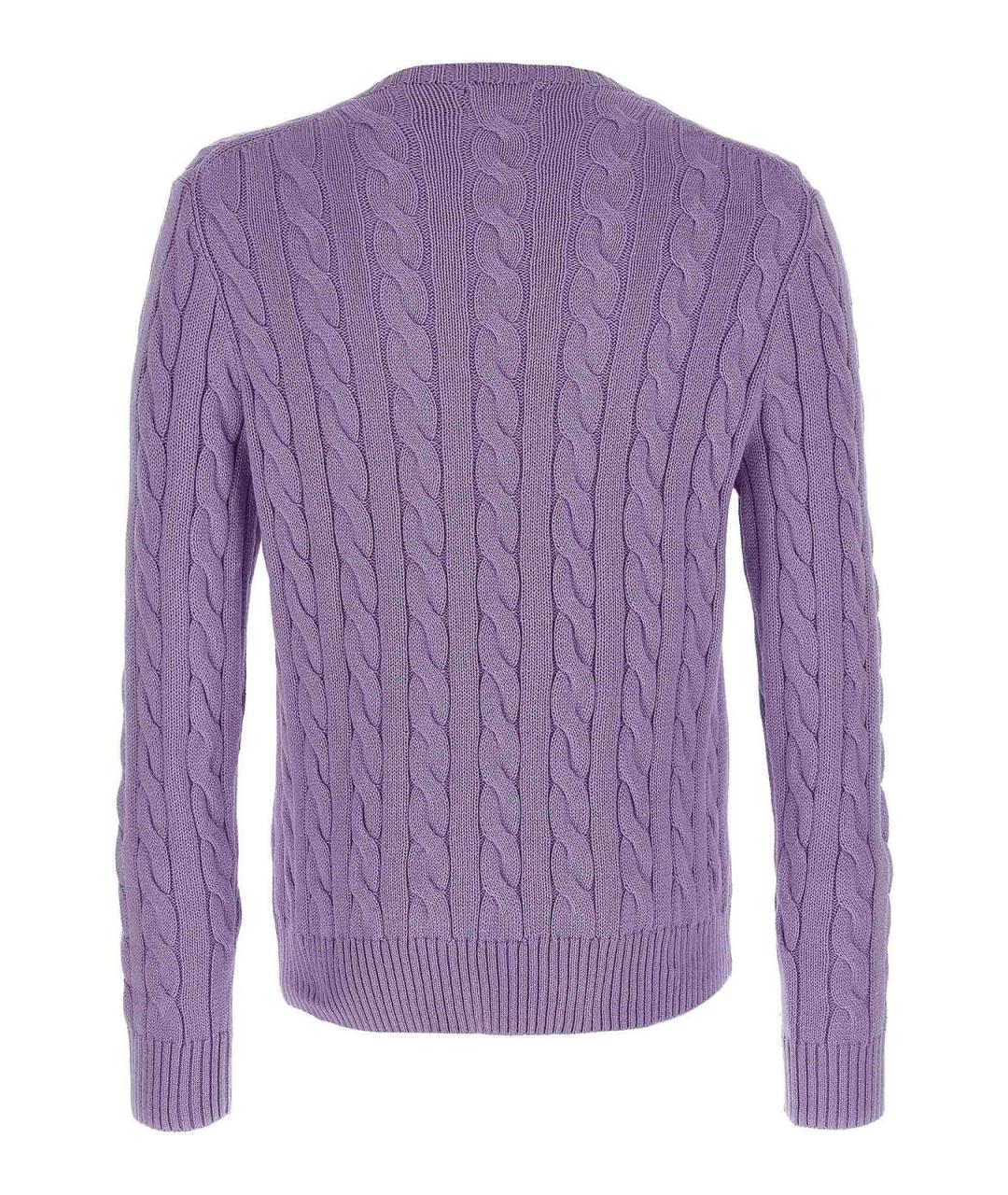 POLO RALPH LAUREN Фиолетовый хлопковый джемпер / свитер, фото 2