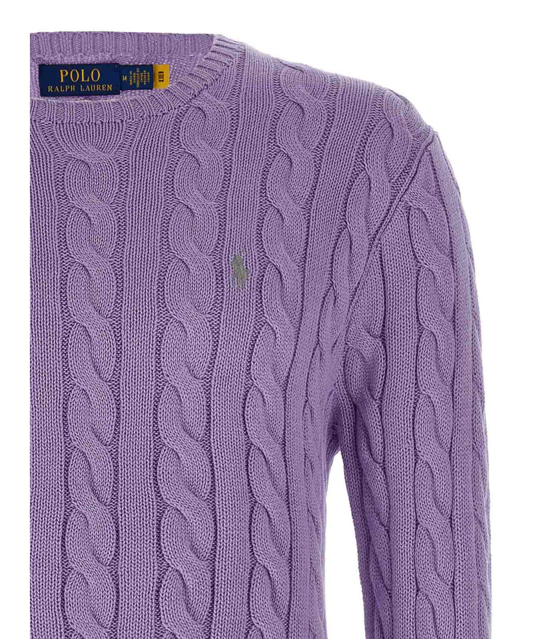 POLO RALPH LAUREN Фиолетовый хлопковый джемпер / свитер, фото 3