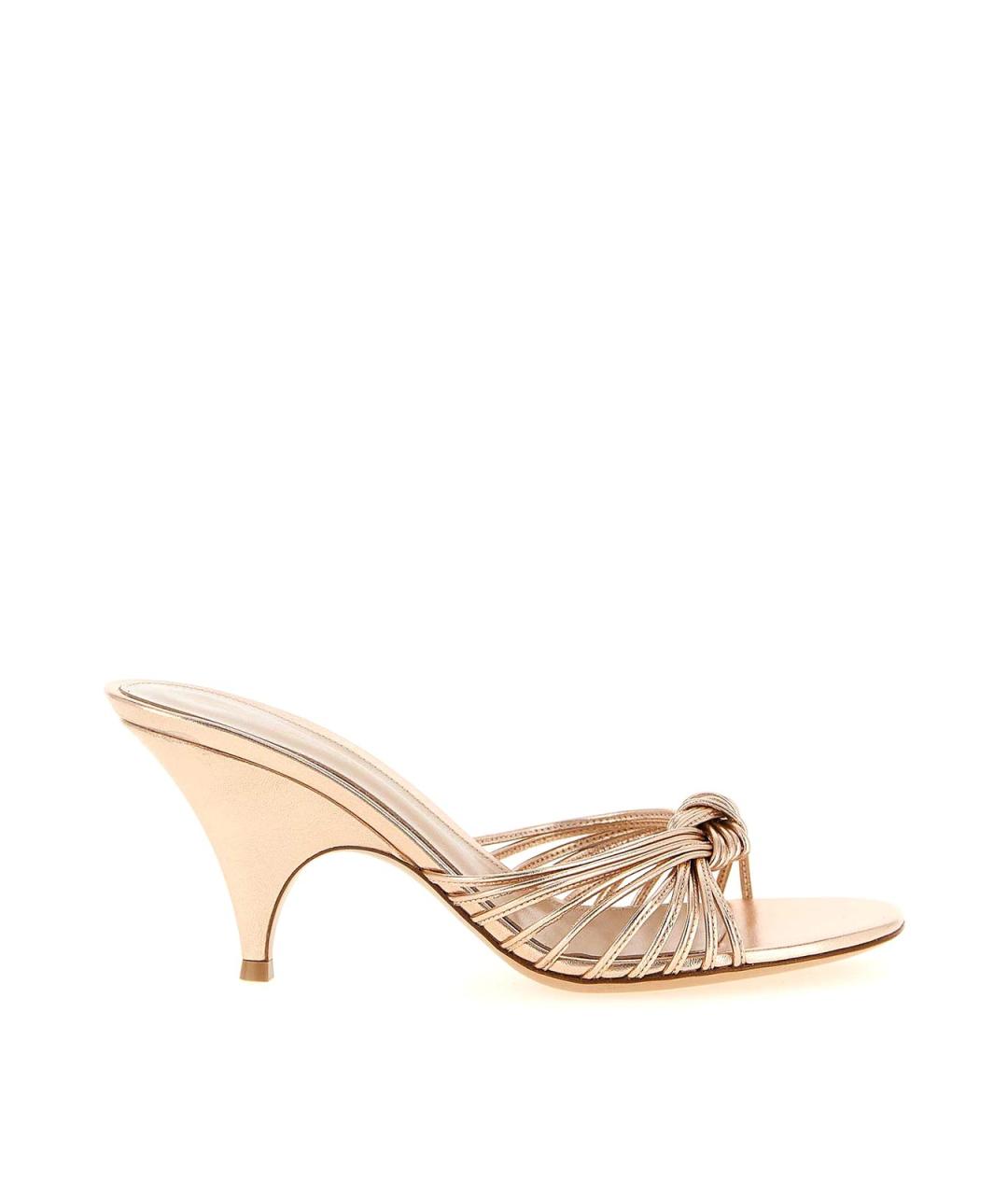 GIANVITO ROSSI Бежевые кожаные мюли, фото 1