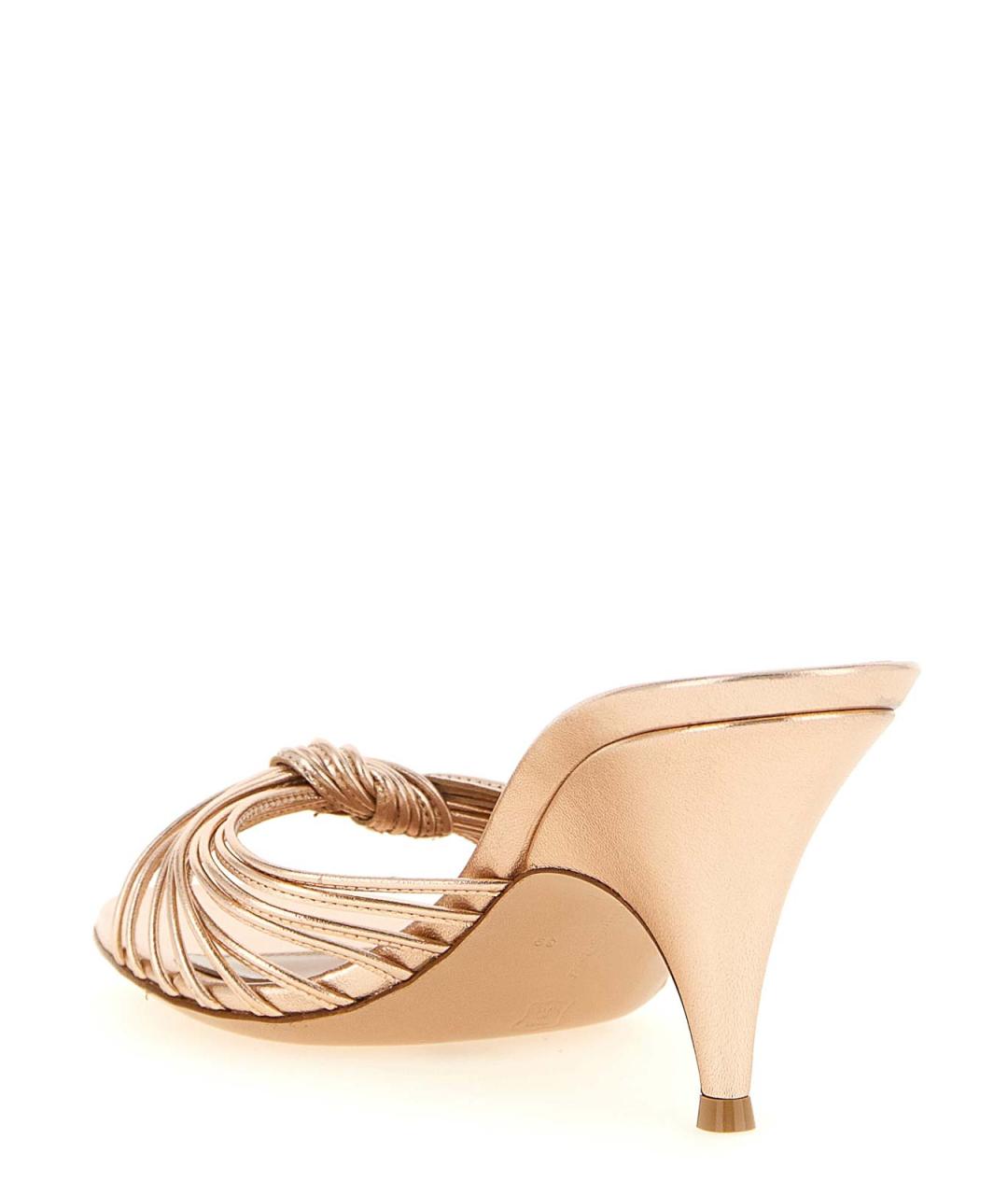 GIANVITO ROSSI Бежевые кожаные мюли, фото 3
