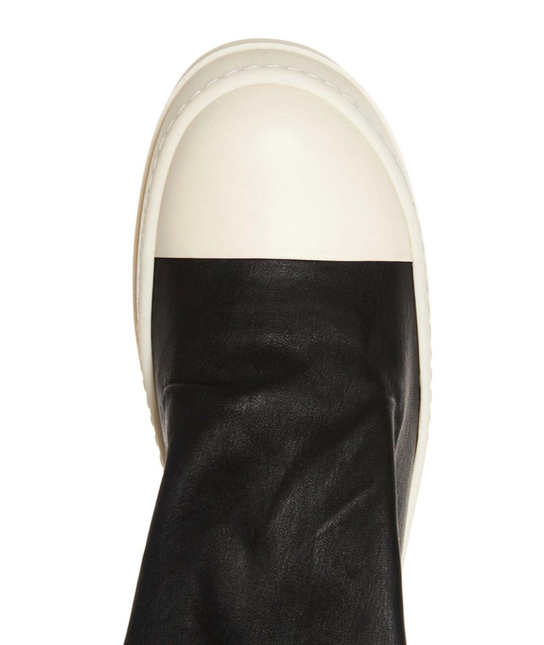 RICK OWENS Черные кожаные сапоги, фото 4