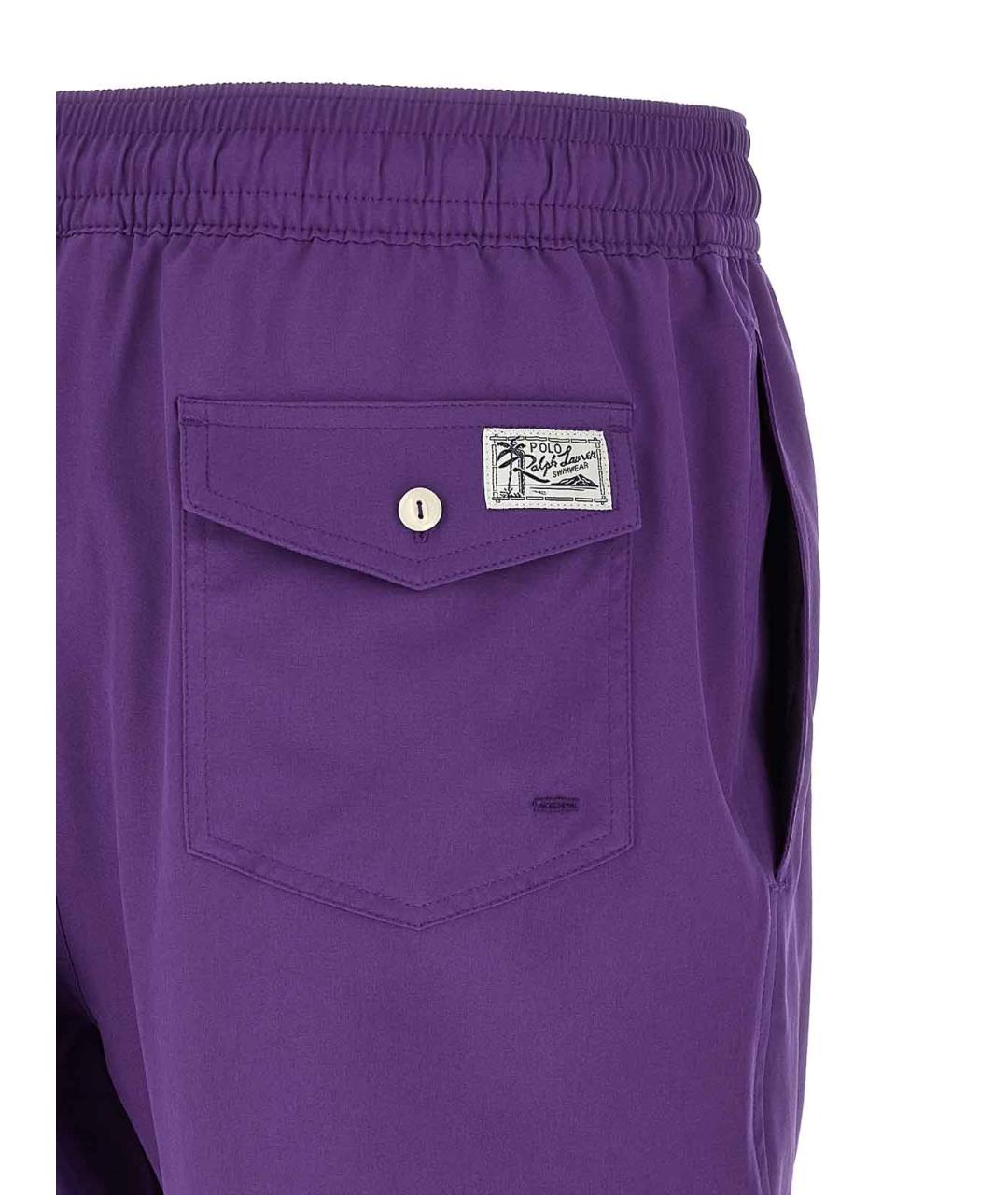 POLO RALPH LAUREN Фиолетовые полиэстеровые плавки, фото 4