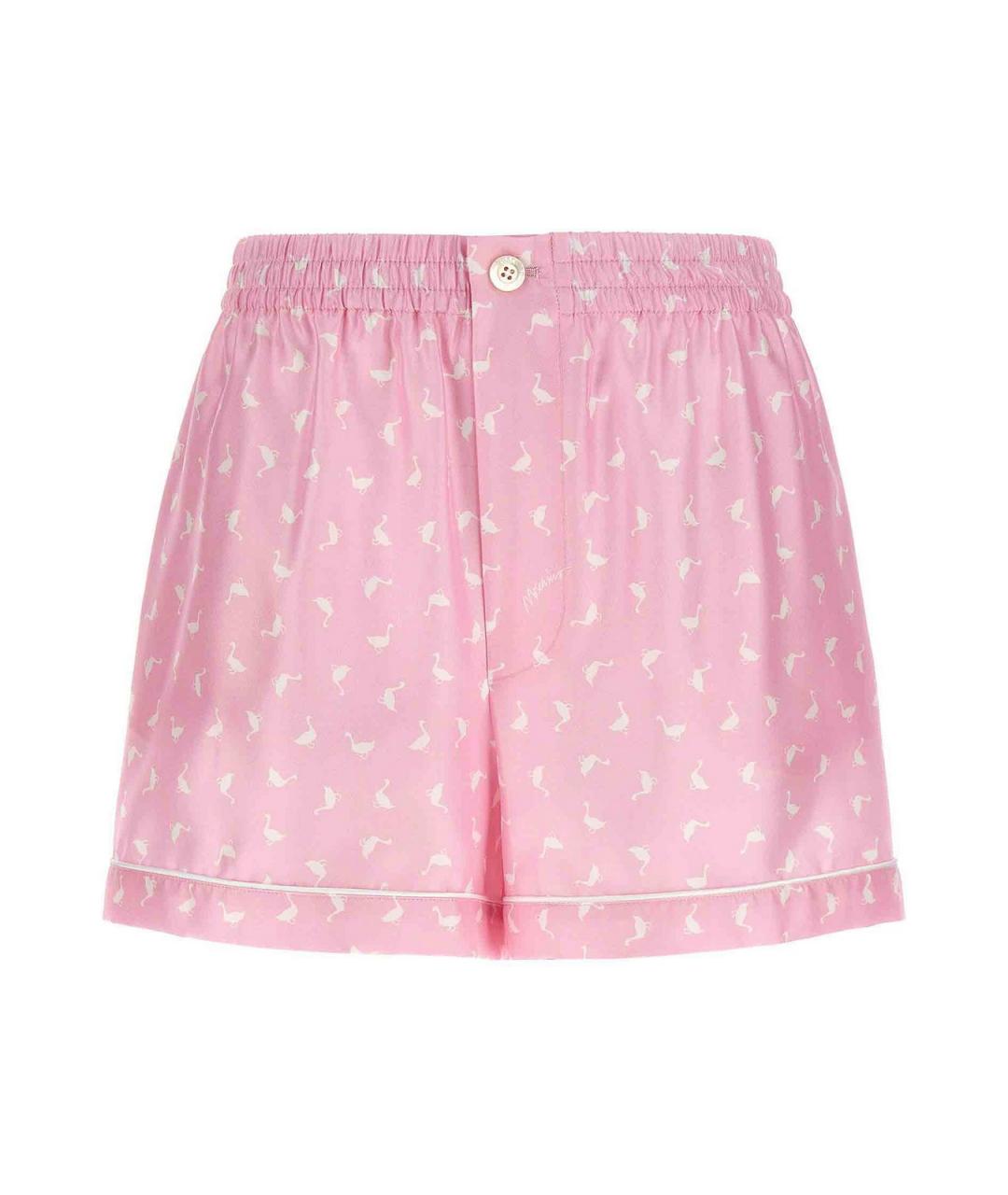 MOSCHINO Розовые шелковые шорты, фото 1