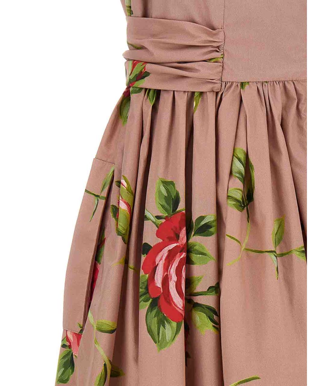DOLCE&GABBANA Розовое шелковое повседневное платье, фото 4
