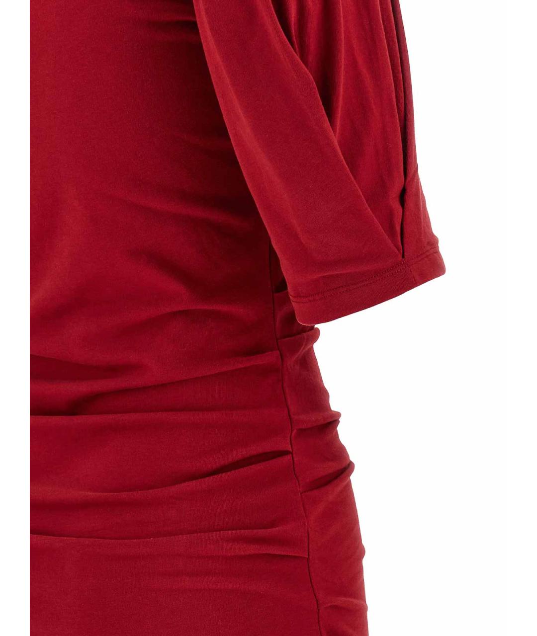 ISABEL MARANT Красное хлопковое повседневное платье, фото 4