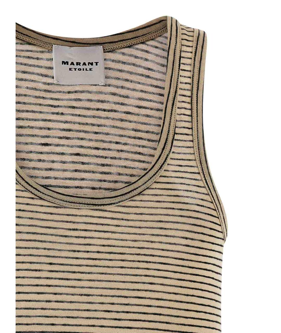 ISABEL MARANT Бежевая хлопковая майка, фото 3