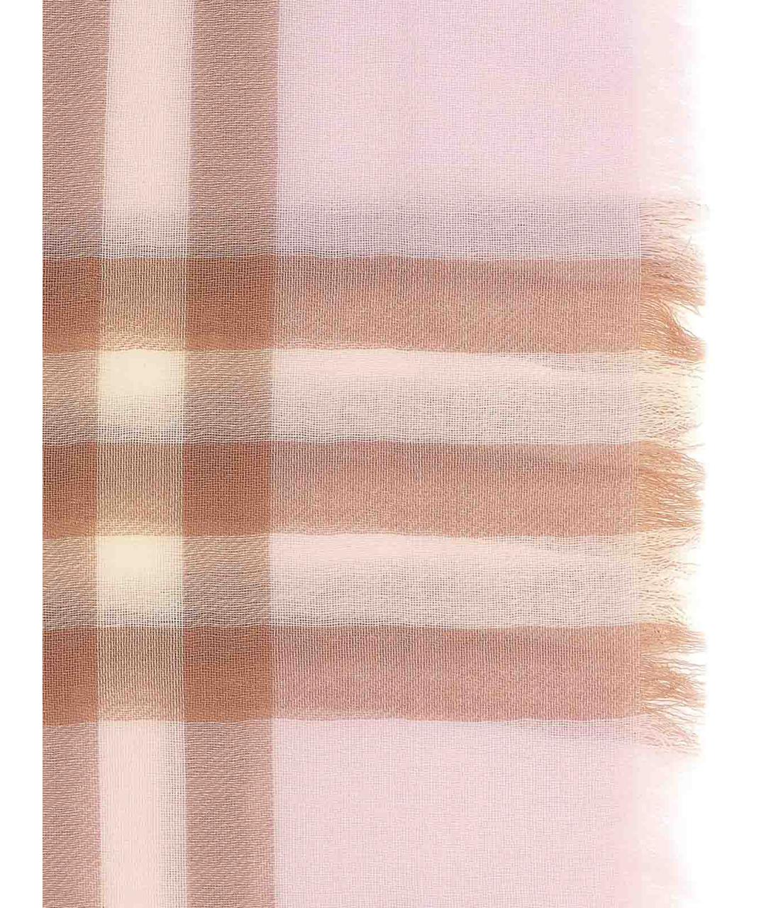 BURBERRY Бежевый шерстяной шарф, фото 2
