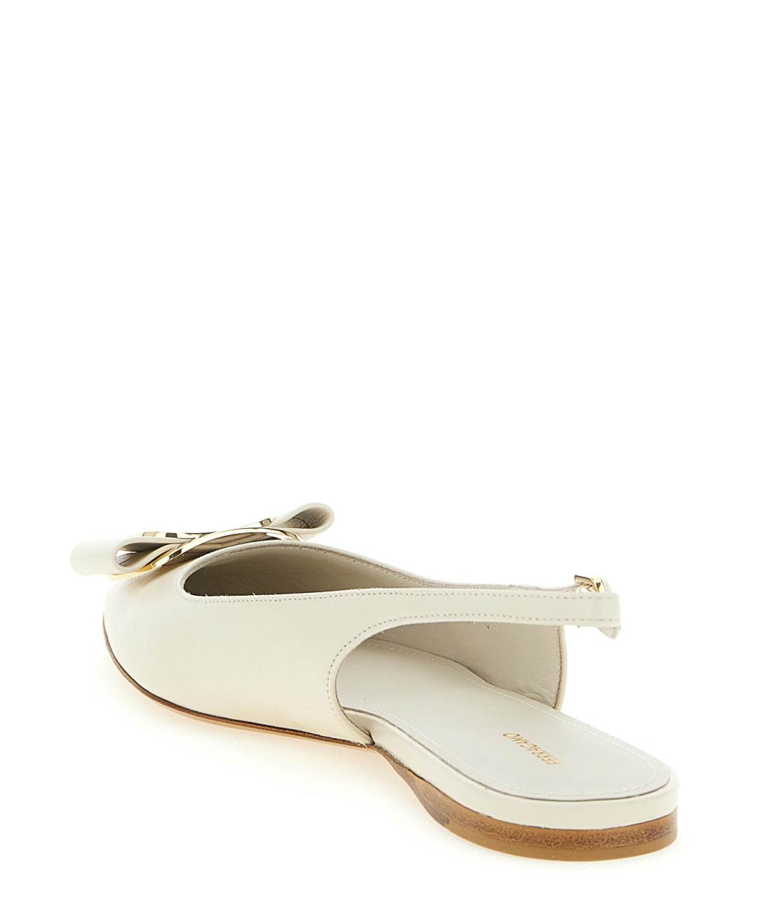 FERRAGAMO Бежевые балетки, фото 3