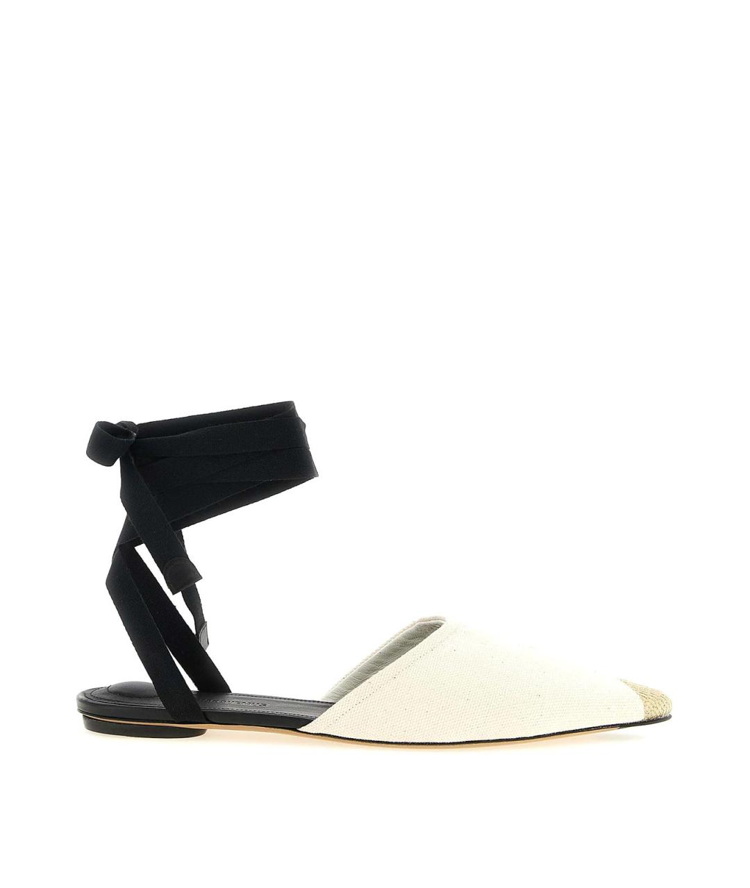 JACQUEMUS Бежевые текстильные балетки, фото 1