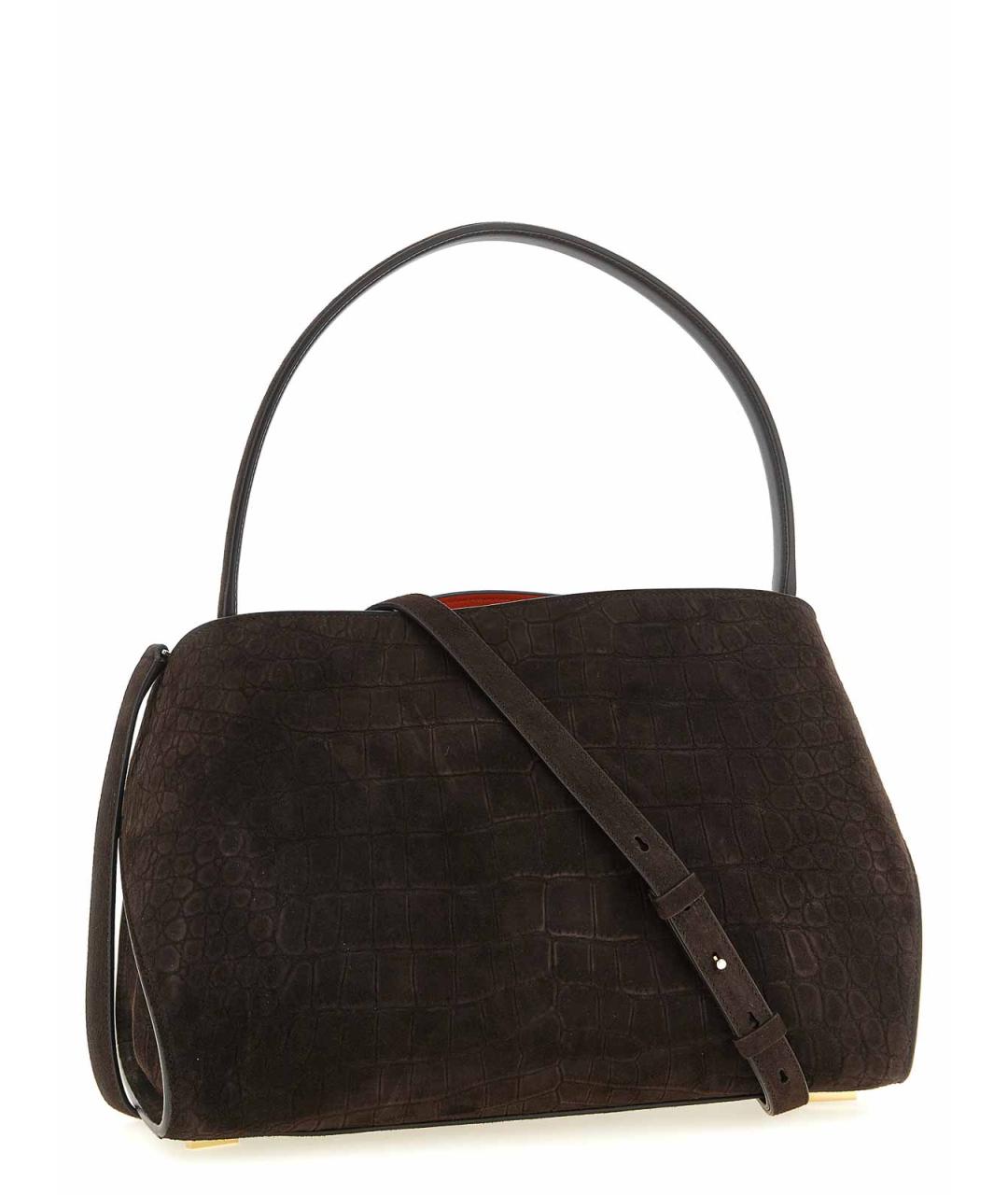FERRAGAMO Коричневая замшевая сумка через плечо, фото 2