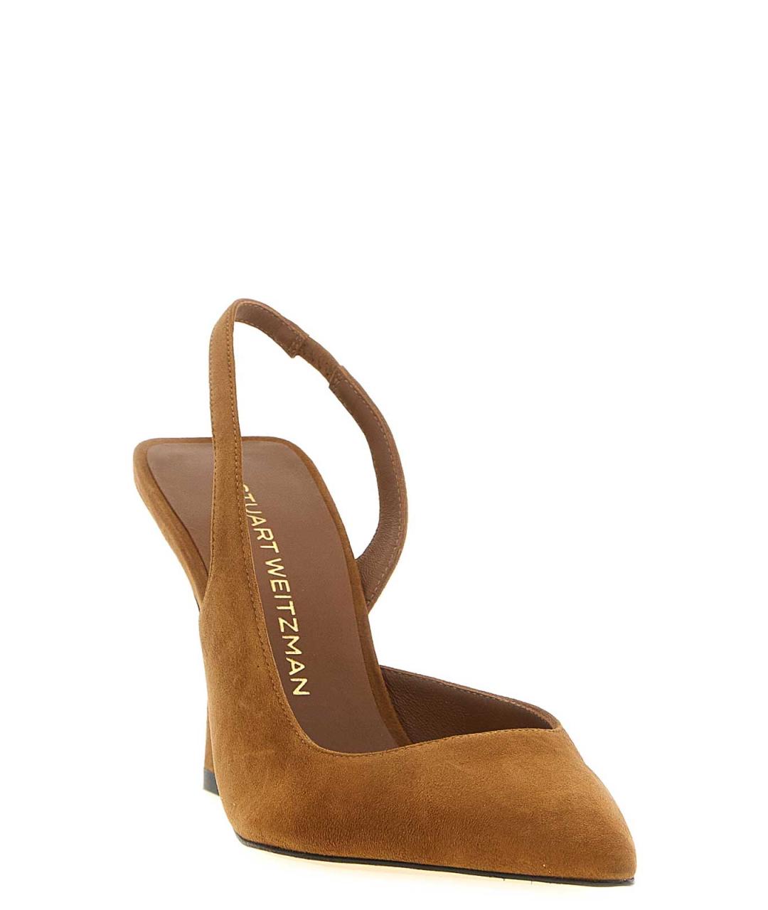 STUART WEITZMAN Коричневые замшевые туфли, фото 2