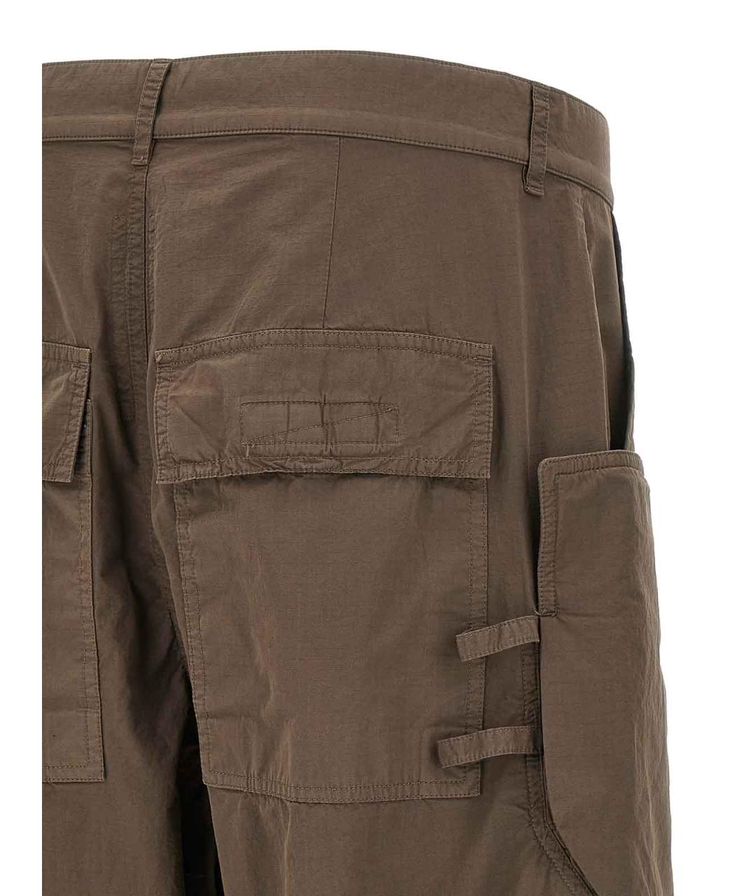 RICK OWENS DRKSHDW Коричневые хлопковые повседневные брюки, фото 4