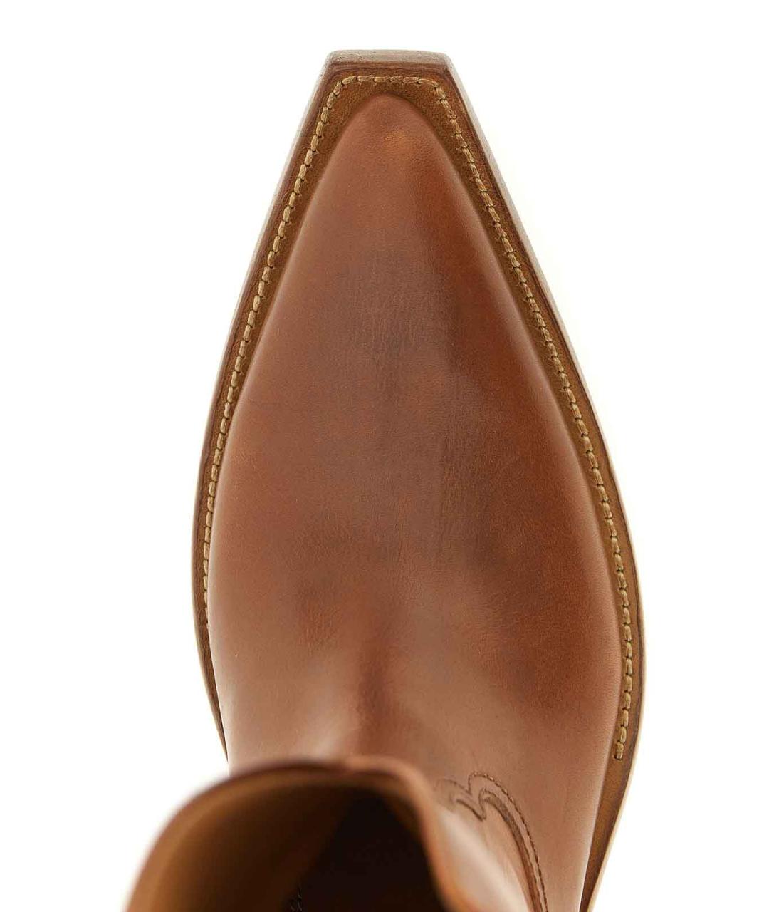 MAISON MARGIELA Коричневые кожаные сапоги, фото 4