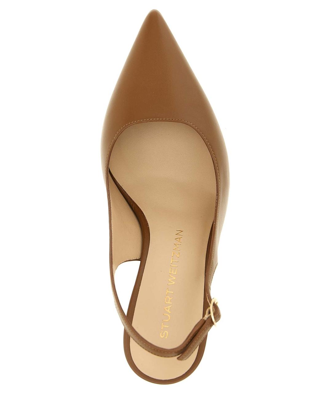 STUART WEITZMAN Коричневые кожаные туфли, фото 4