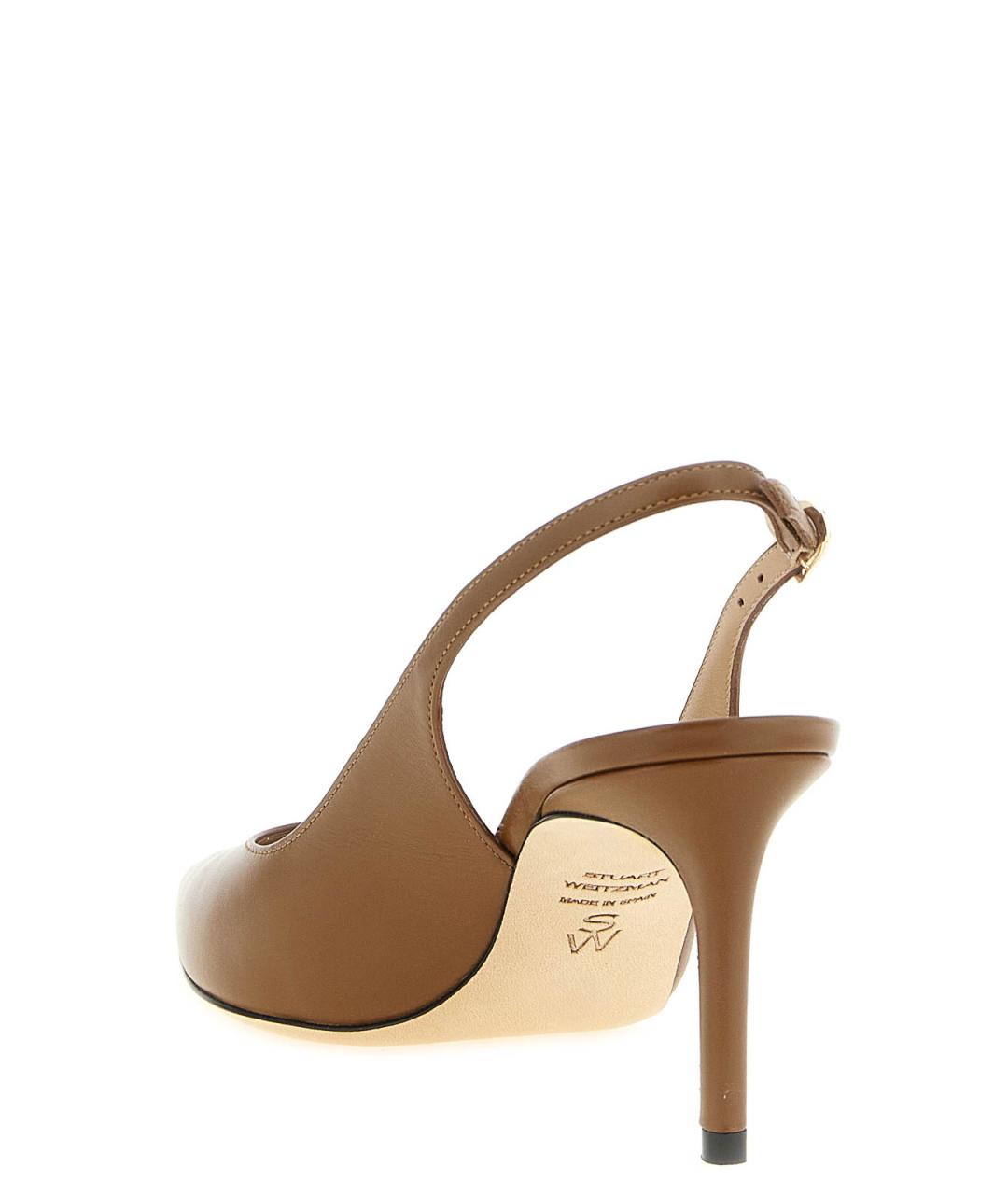 STUART WEITZMAN Коричневые кожаные туфли, фото 3