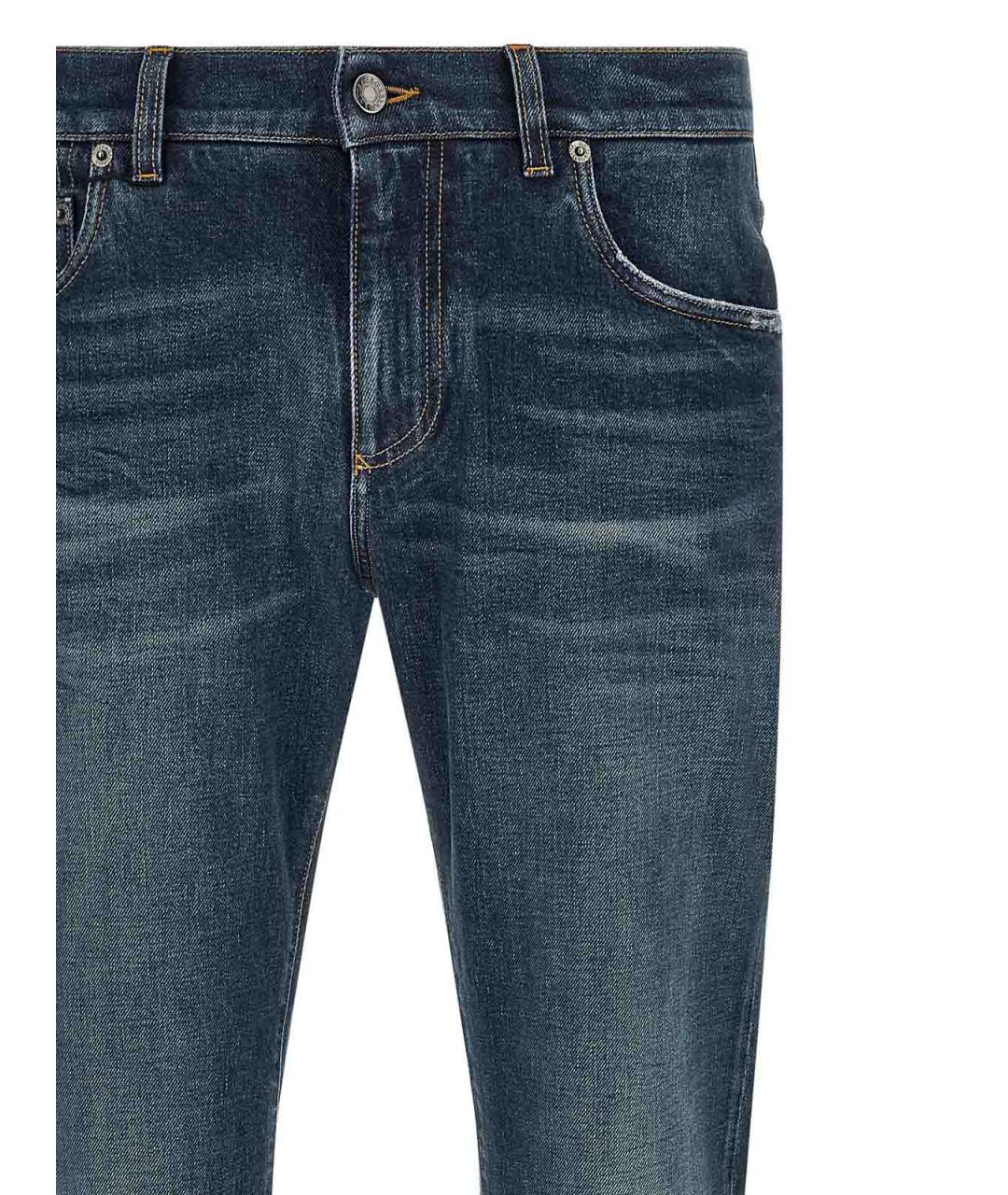 DOLCE&GABBANA Синие хлопковые джинсы скинни, фото 3