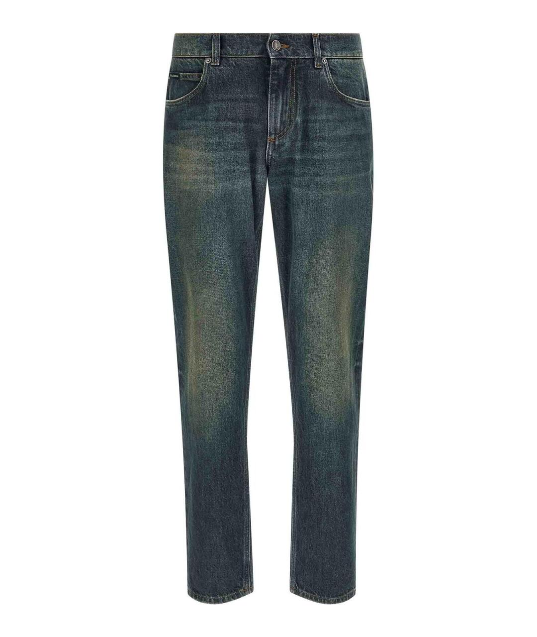 DOLCE&GABBANA Синие хлопковые джинсы скинни, фото 1