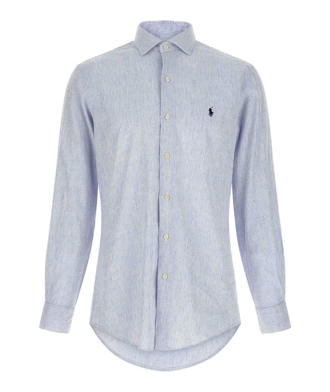 POLO RALPH LAUREN Голубая хлопковая классическая рубашка, фото 1