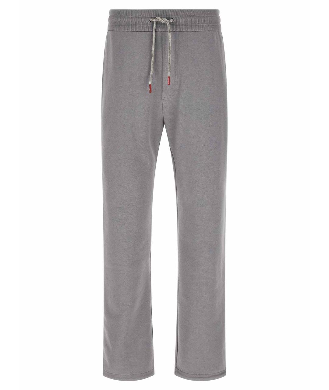 KITON Серый хлопковый спортивный костюм, фото 4