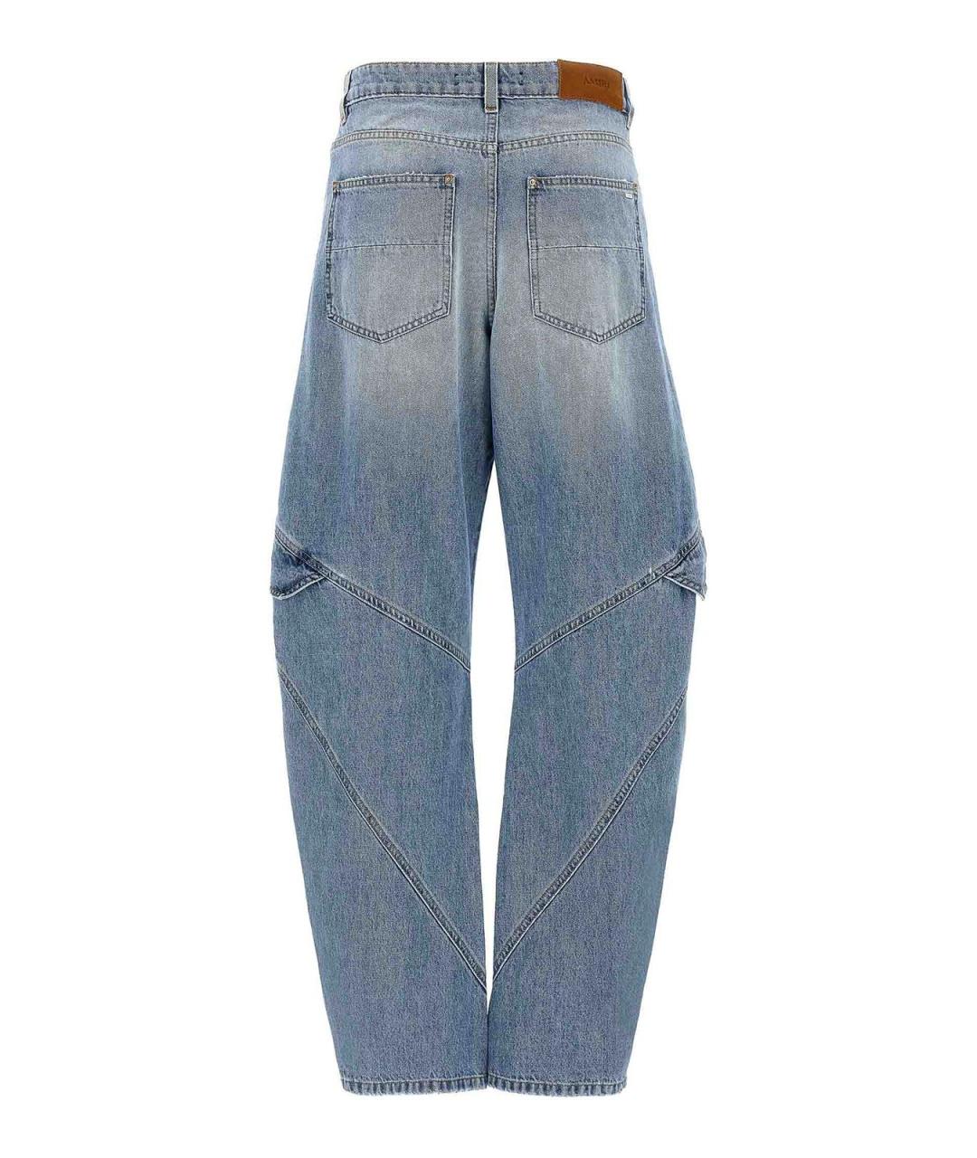 AMIRI Голубые хлопковые прямые джинсы, фото 2