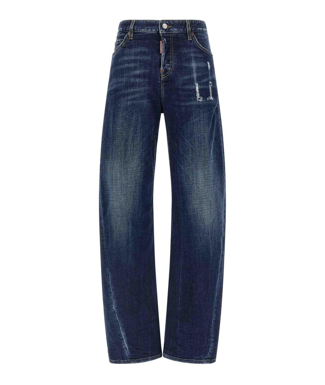 DSQUARED2 Синие хлопковые прямые джинсы, фото 1