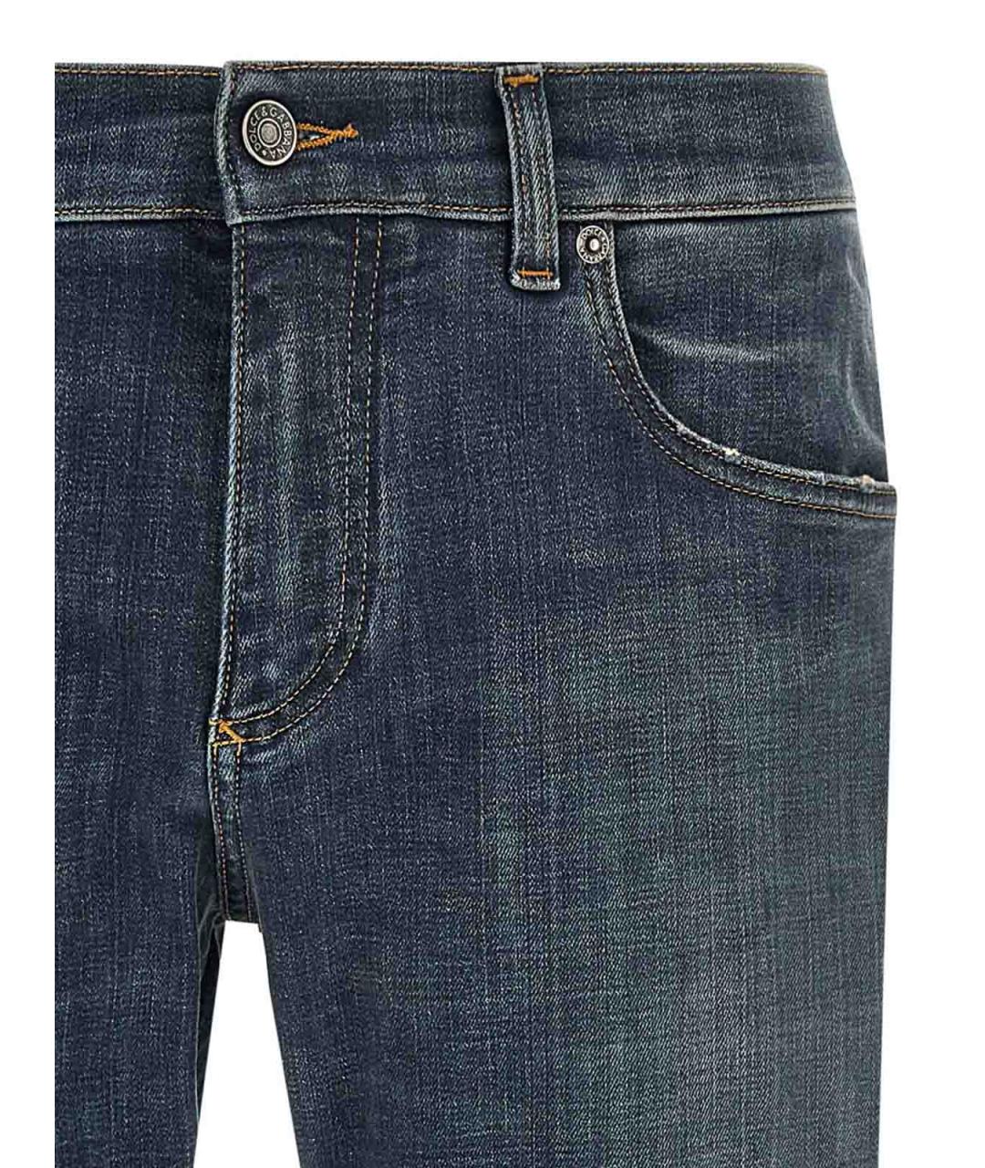 DOLCE&GABBANA Синие хлопковые джинсы скинни, фото 3