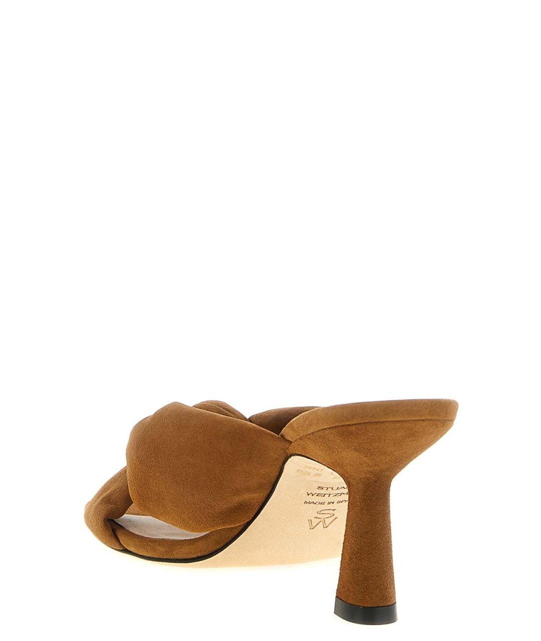STUART WEITZMAN Коричневые замшевые мюли, фото 3