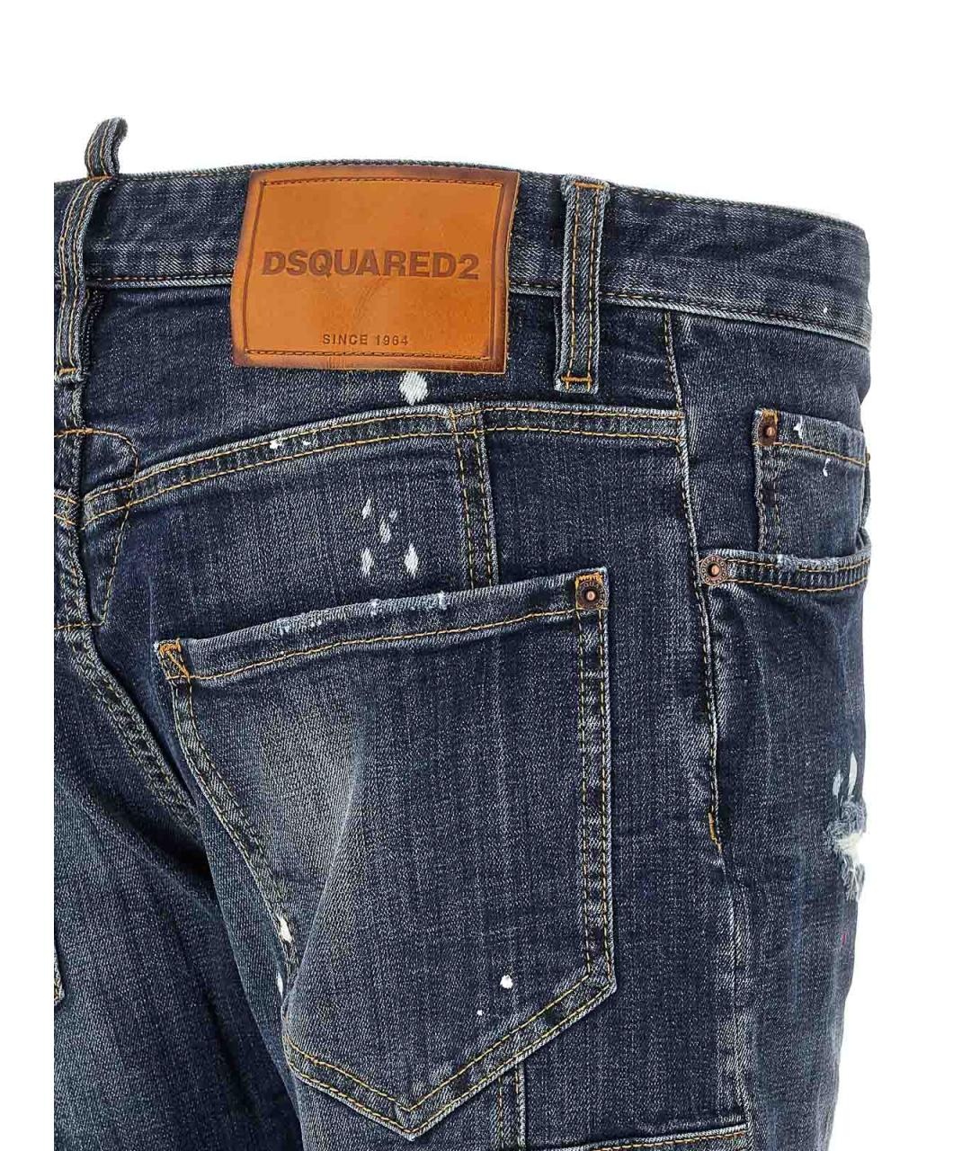 DSQUARED2 Синие хлопковые джинсы, фото 4