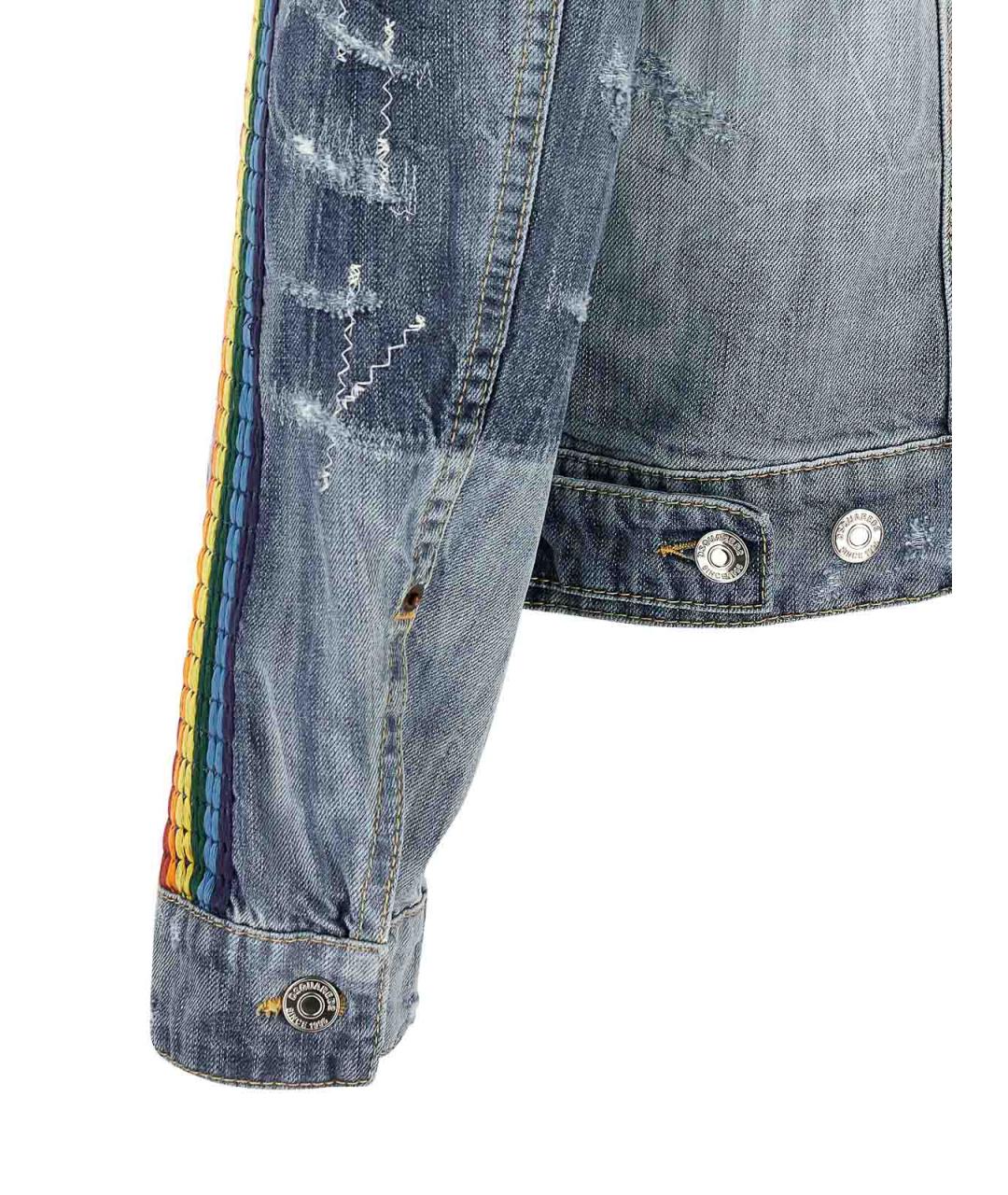 DSQUARED2 Синяя хлопковая классическая рубашка, фото 4