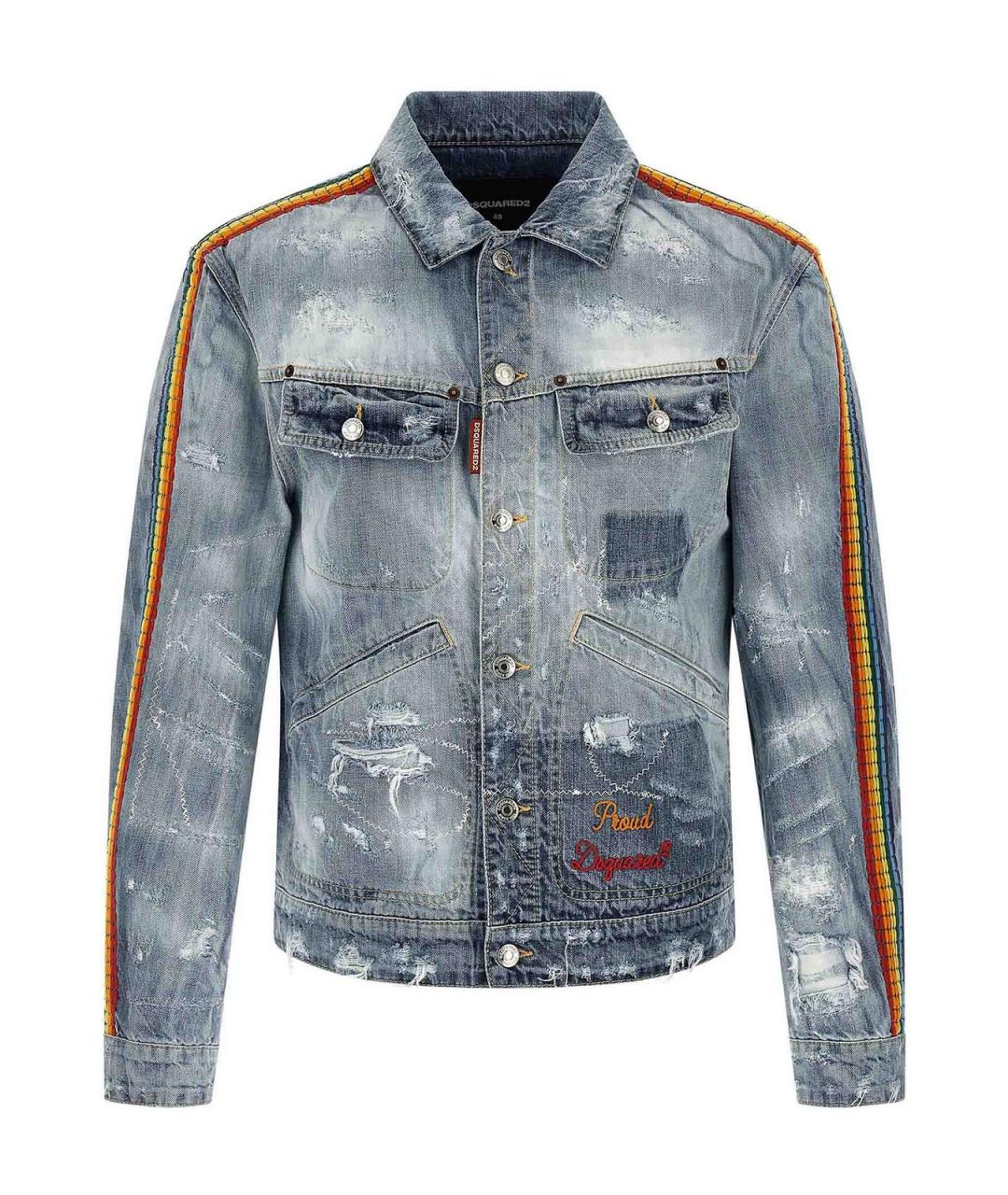 DSQUARED2 Синяя хлопковая классическая рубашка, фото 1