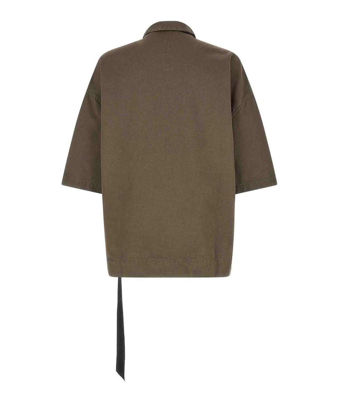 RICK OWENS DRKSHDW Серая хлопковая классическая рубашка, фото 2