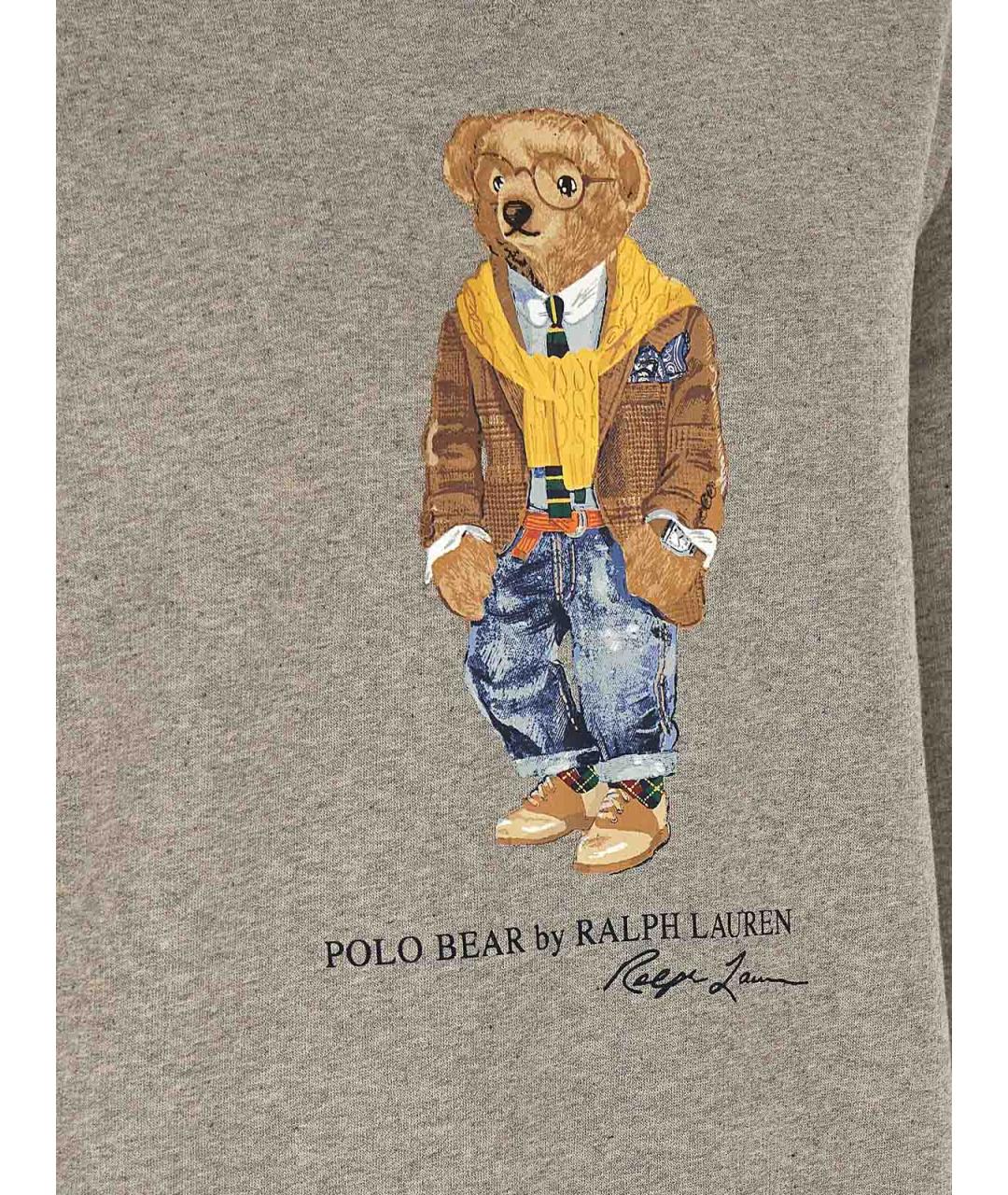POLO RALPH LAUREN Серое хлопковое поло с коротким рукавом, фото 5