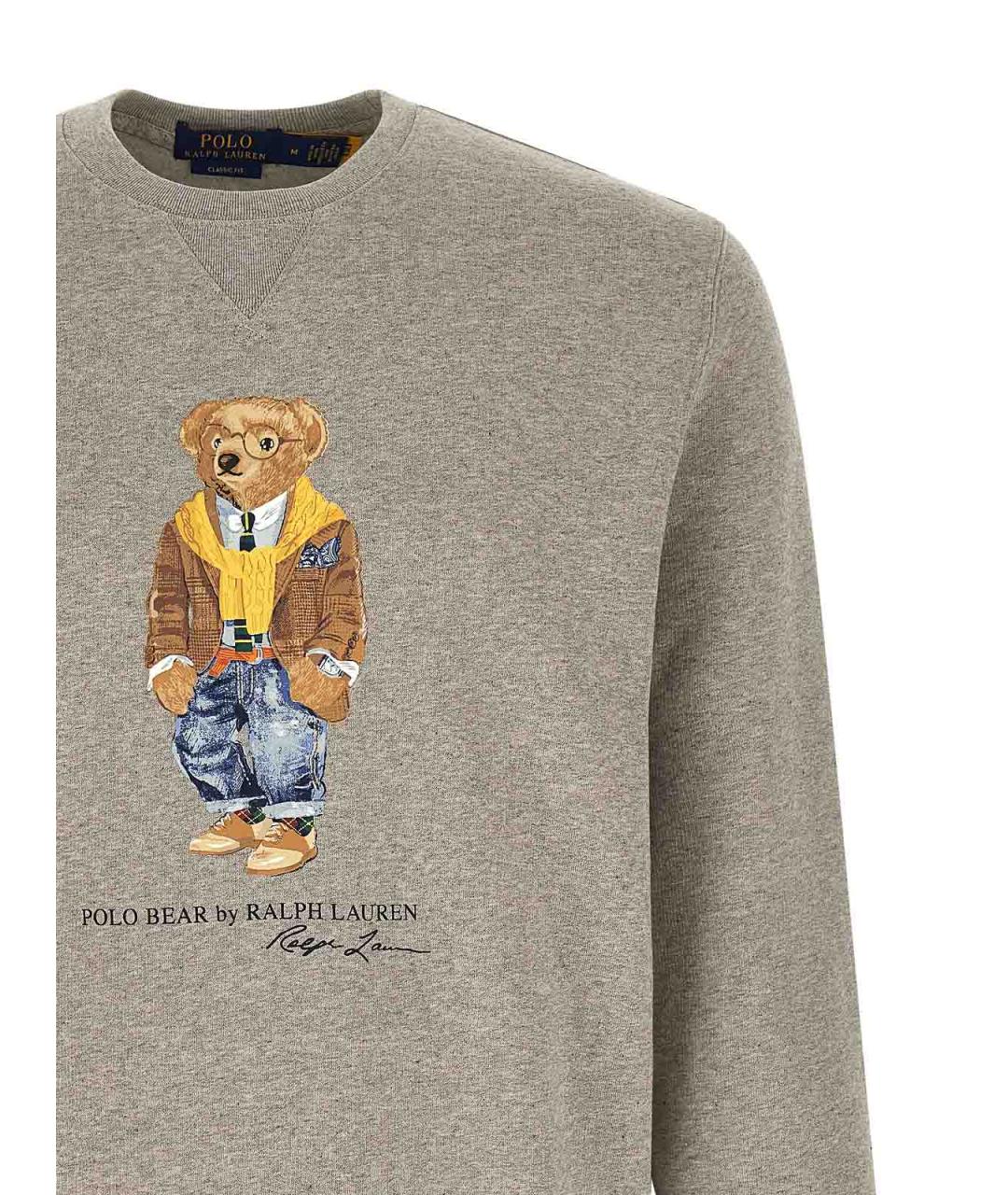 POLO RALPH LAUREN Серое хлопковое поло с коротким рукавом, фото 3