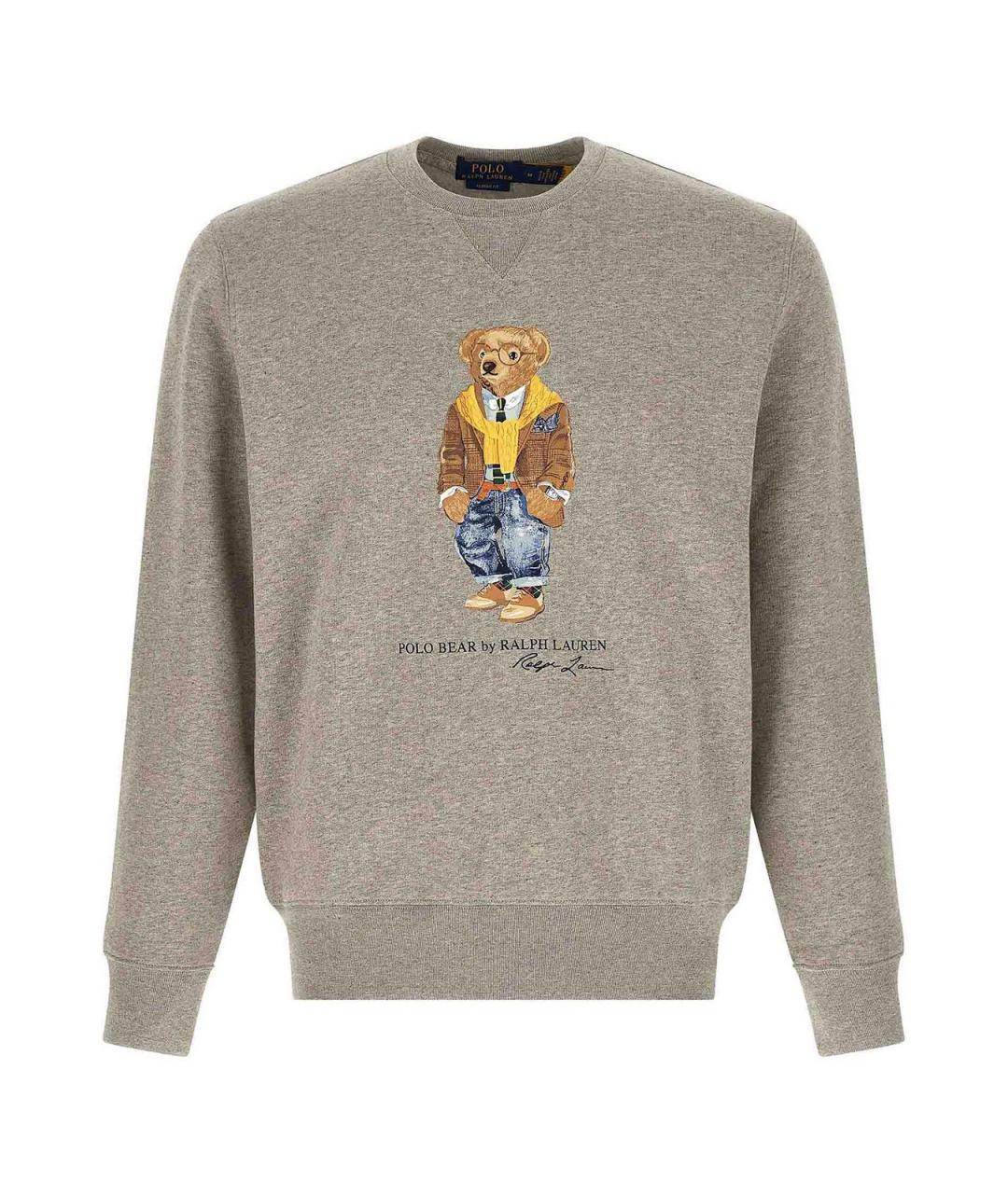 POLO RALPH LAUREN Серое хлопковое поло с коротким рукавом, фото 1