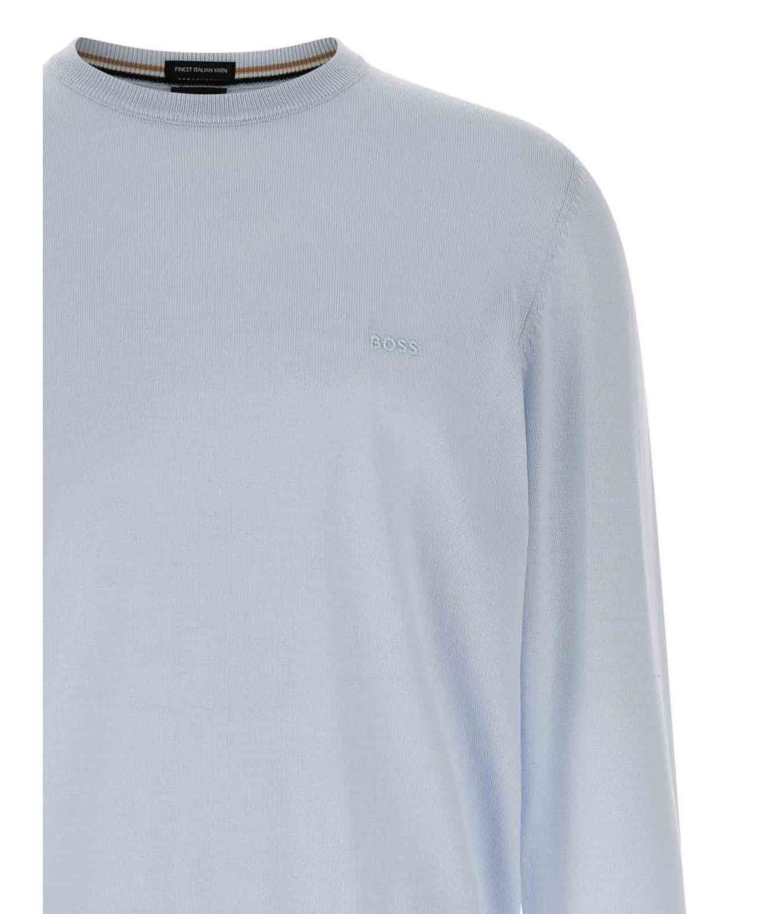 HUGO BOSS Голубой шерстяной джемпер / свитер, фото 3
