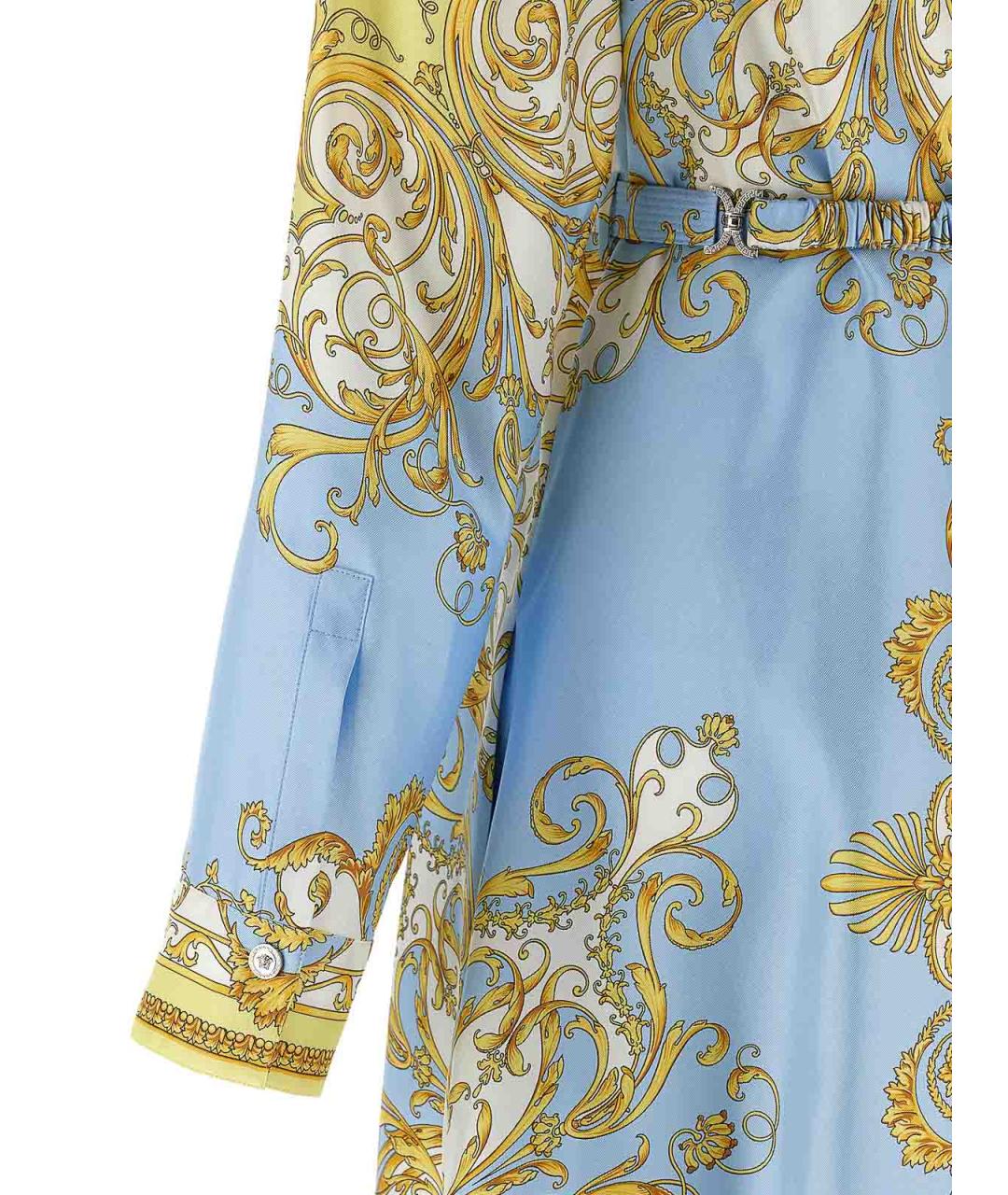 VERSACE Мульти шелковое повседневное платье, фото 4