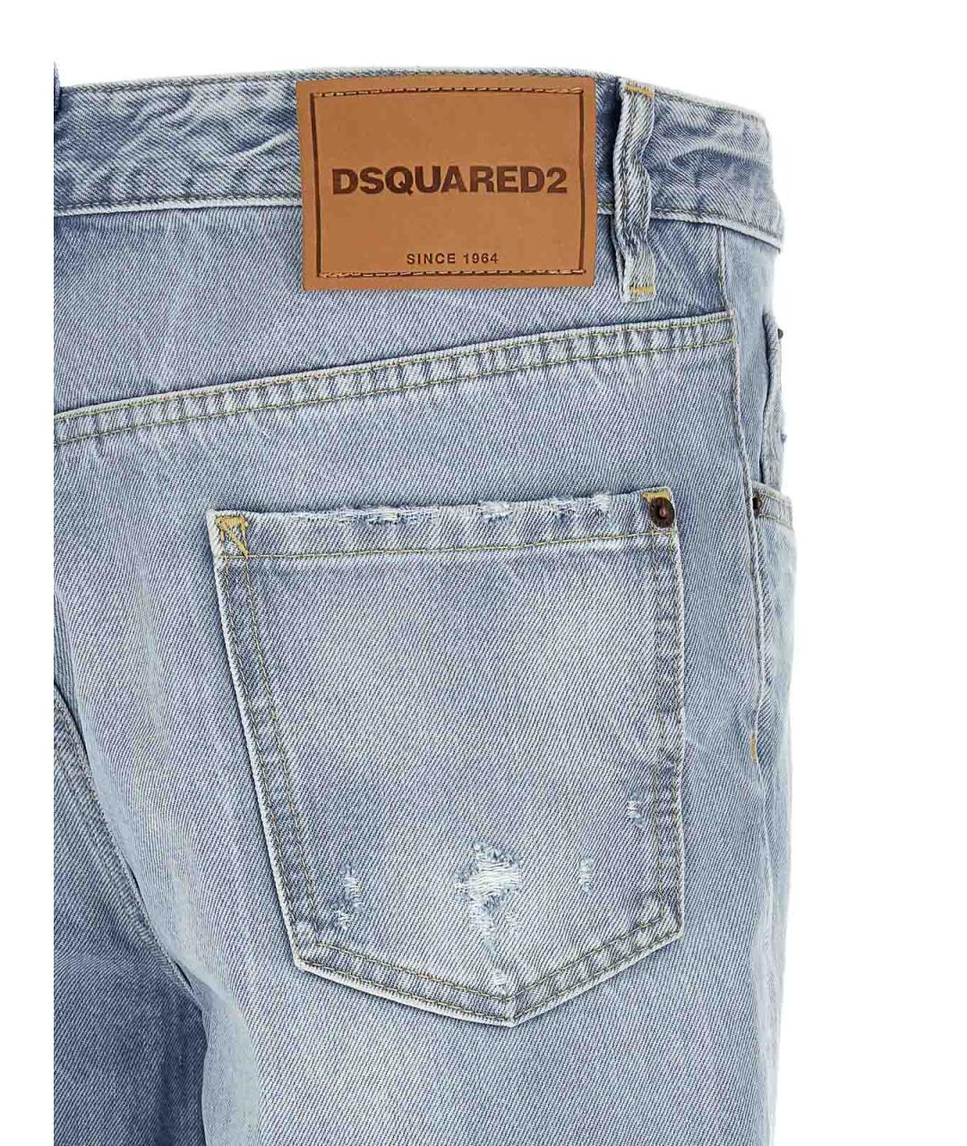 DSQUARED2 Синие прямые джинсы, фото 4