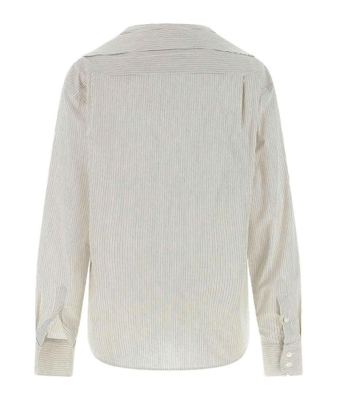 MM6 MAISON MARGIELA Серая хлопковая рубашка, фото 2
