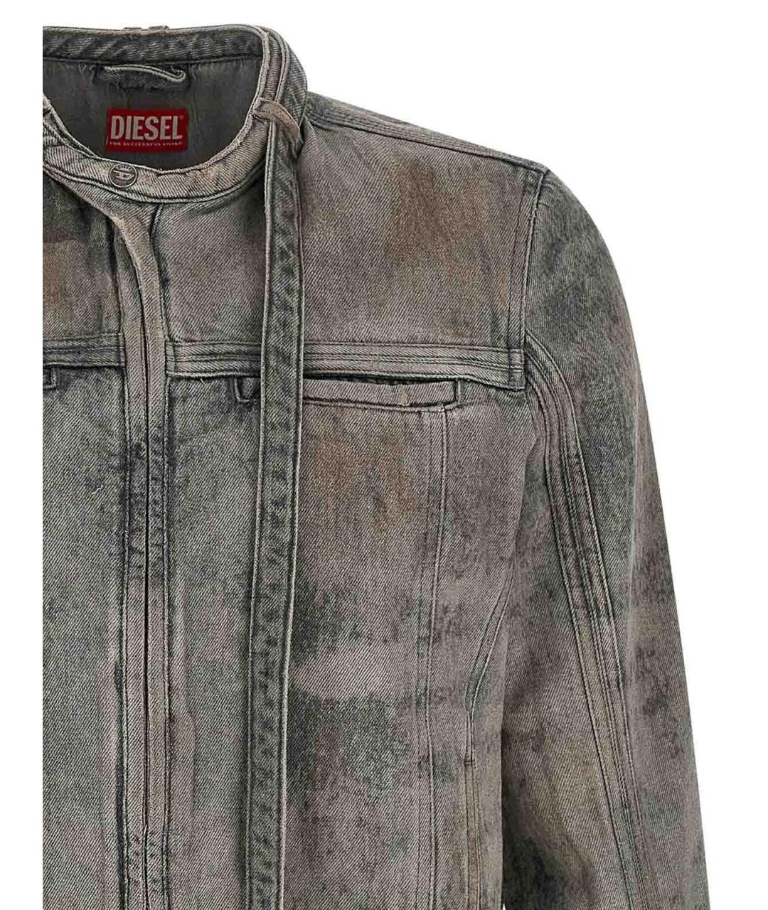 DIESEL Серая хлопковая куртка, фото 3