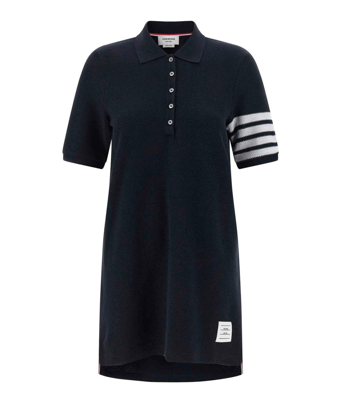THOM BROWNE Синее хлопковое повседневное платье, фото 1
