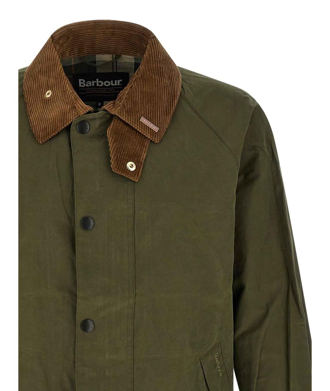 BARBOUR Зеленая хлопковая куртка, фото 4