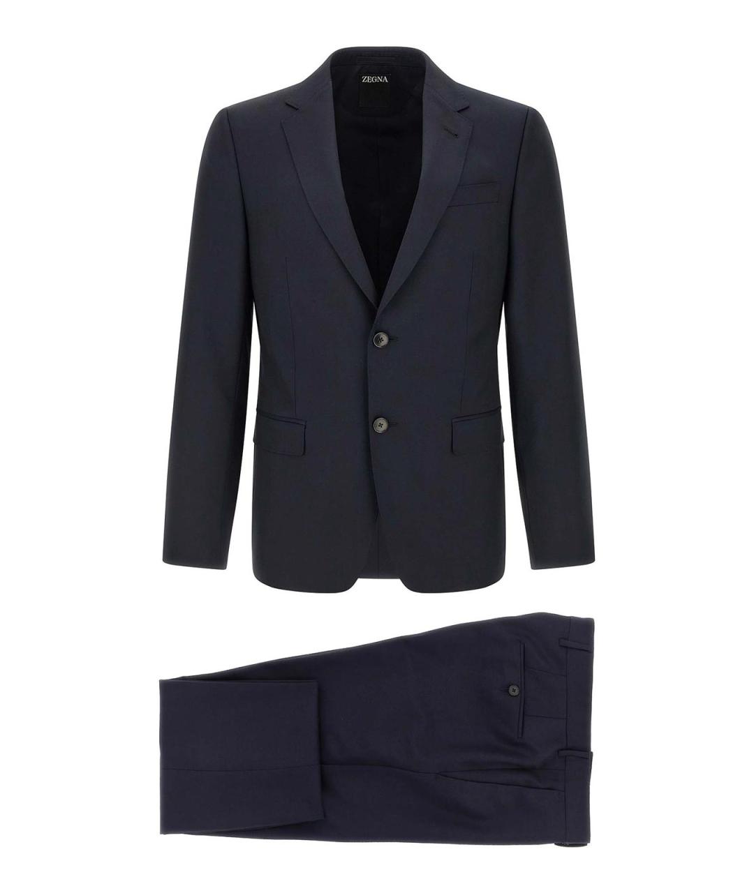 ZEGNA Темно-синий классический костюм, фото 1