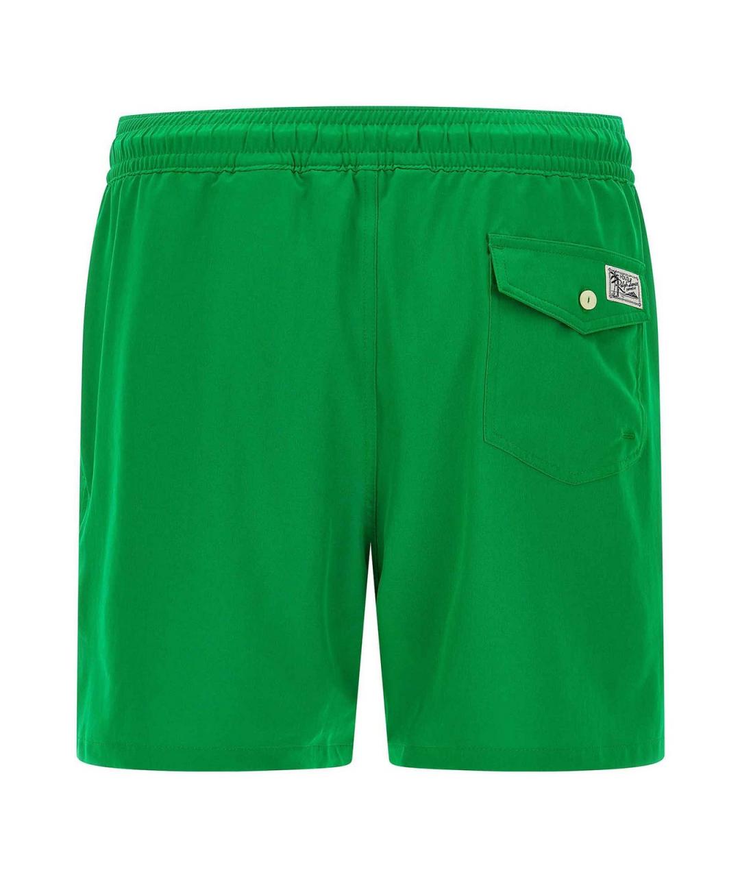 POLO RALPH LAUREN Зеленые полиэстеровые плавки, фото 2