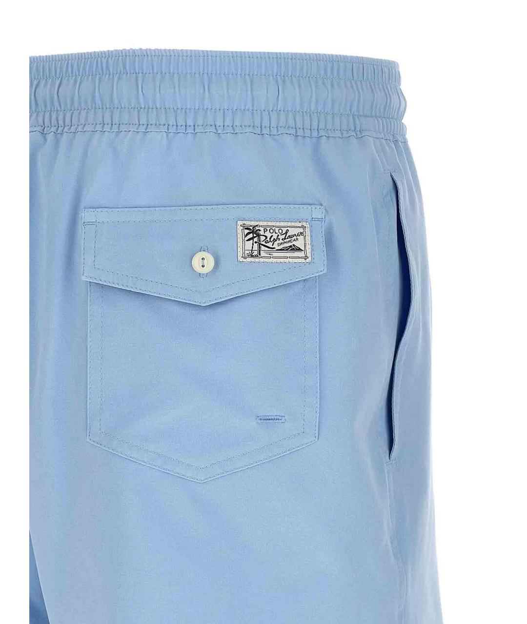 POLO RALPH LAUREN Синие полиэстеровые плавки, фото 4